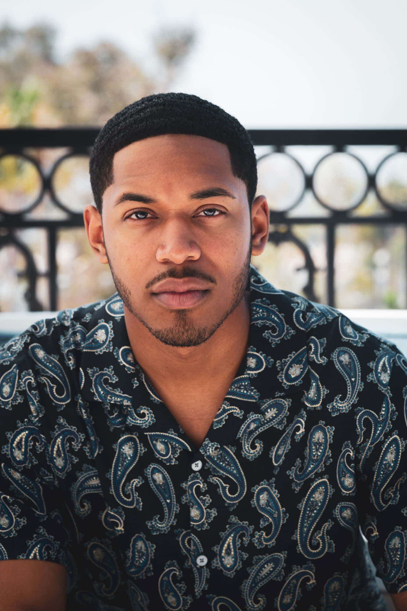 Kelvin Harrison Jr, neat fade haircut, beard, Full HD Phone Wallpaper