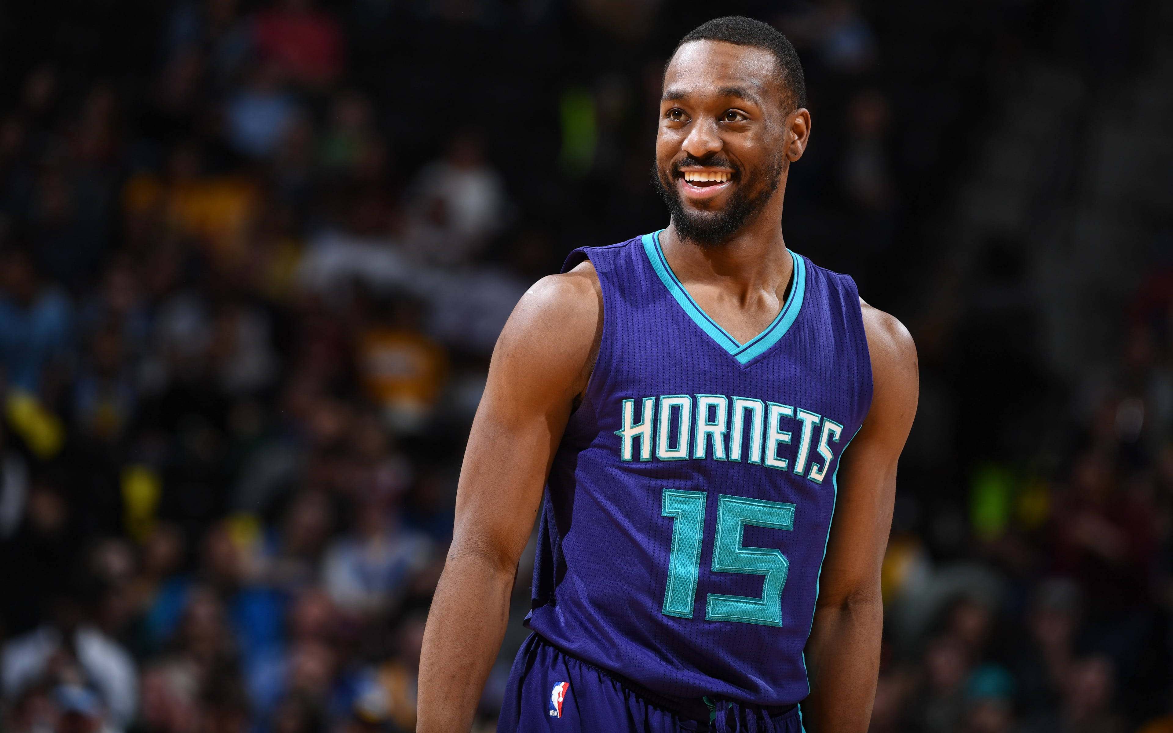 Kemba Walker, purple Hornets jersey, number 15, 4K Desktop Wallpaper