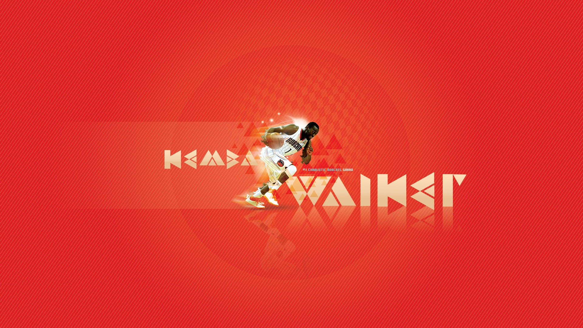 Kemba Walker, red, abstract, Full HD Desktop Wallpaper