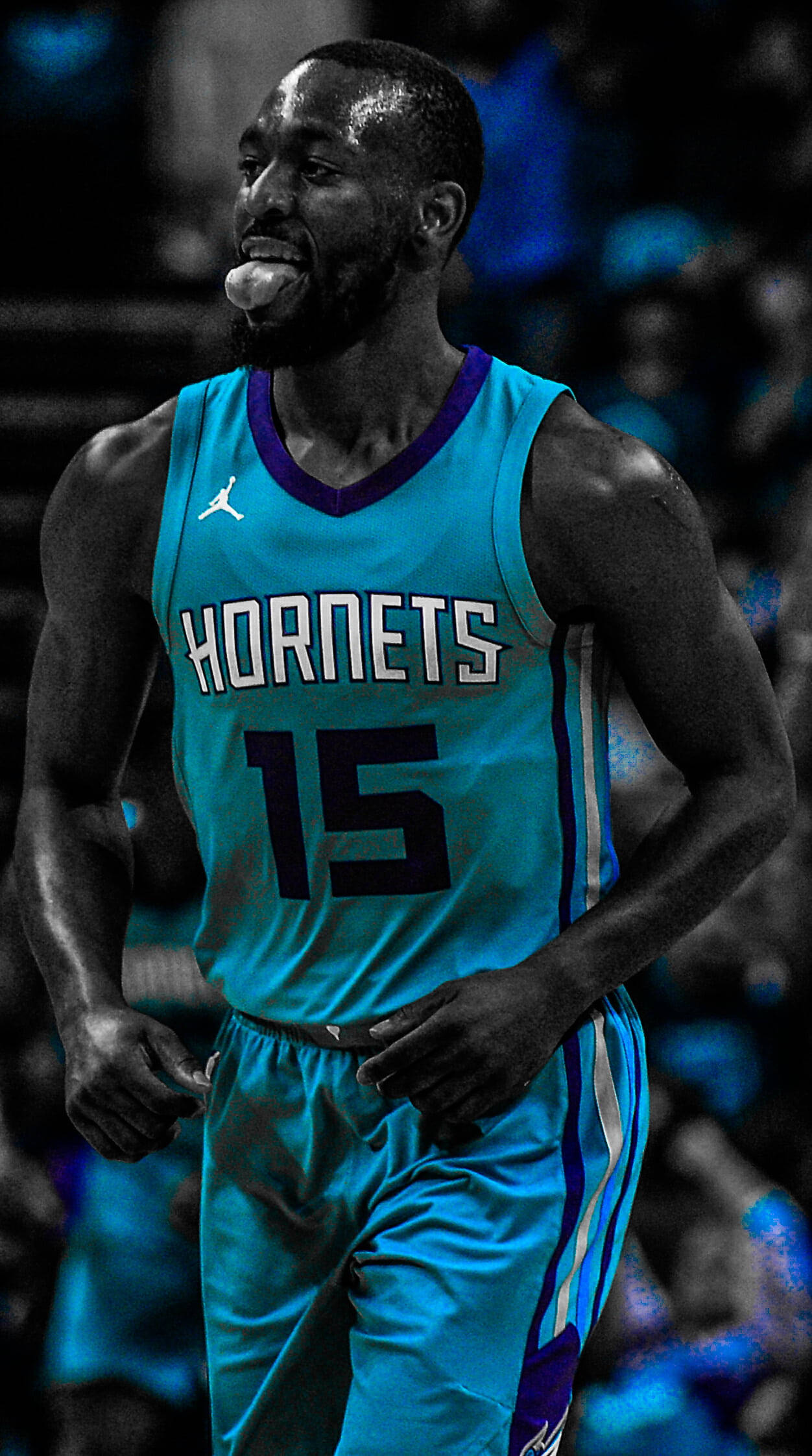 Kemba Walker, teal Hornets jersey, number 15, Full HD Phone Wallpaper