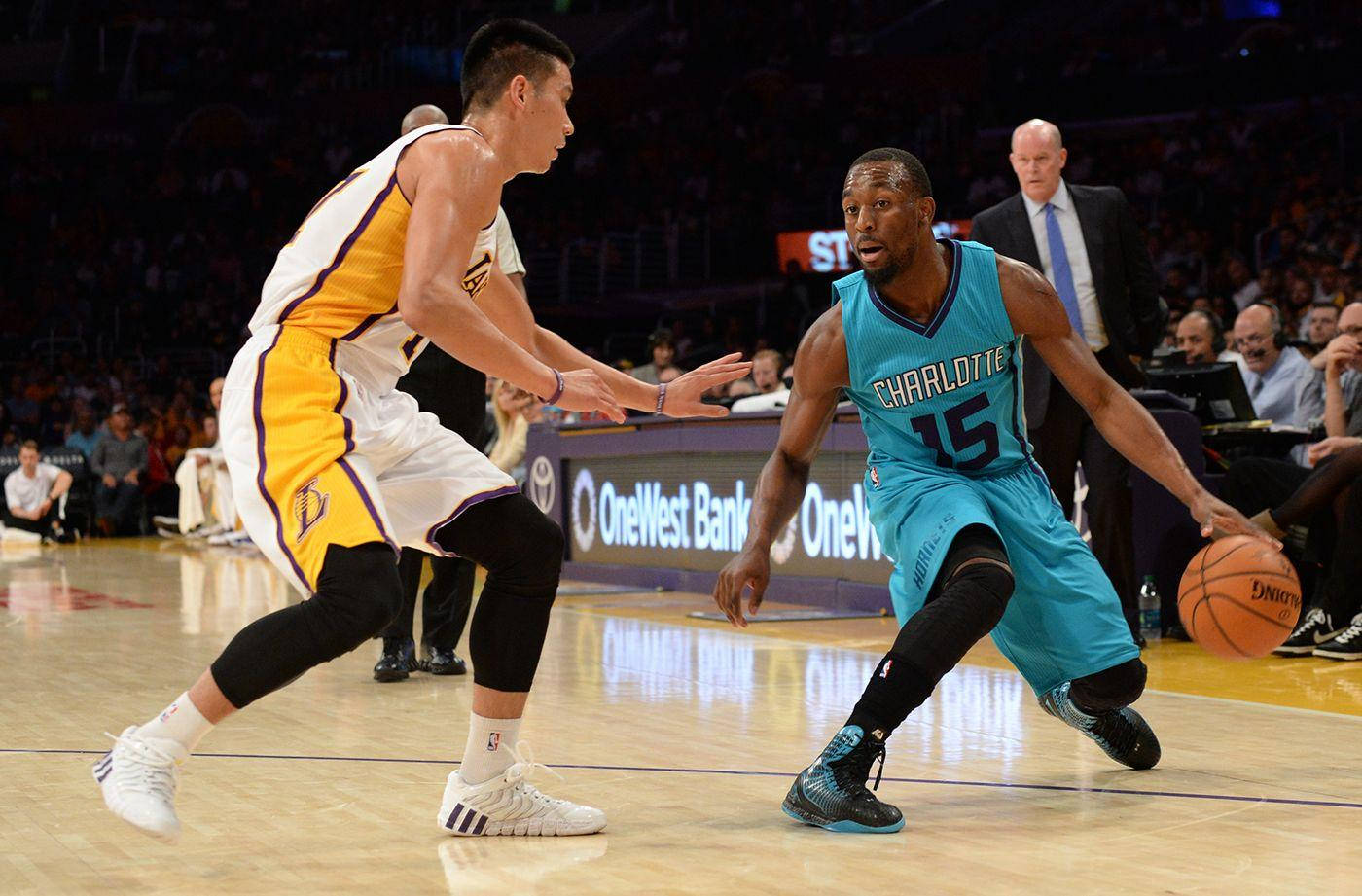 Kemba Walker, yellow and white jersey, teal jersey, HD Desktop Wallpaper