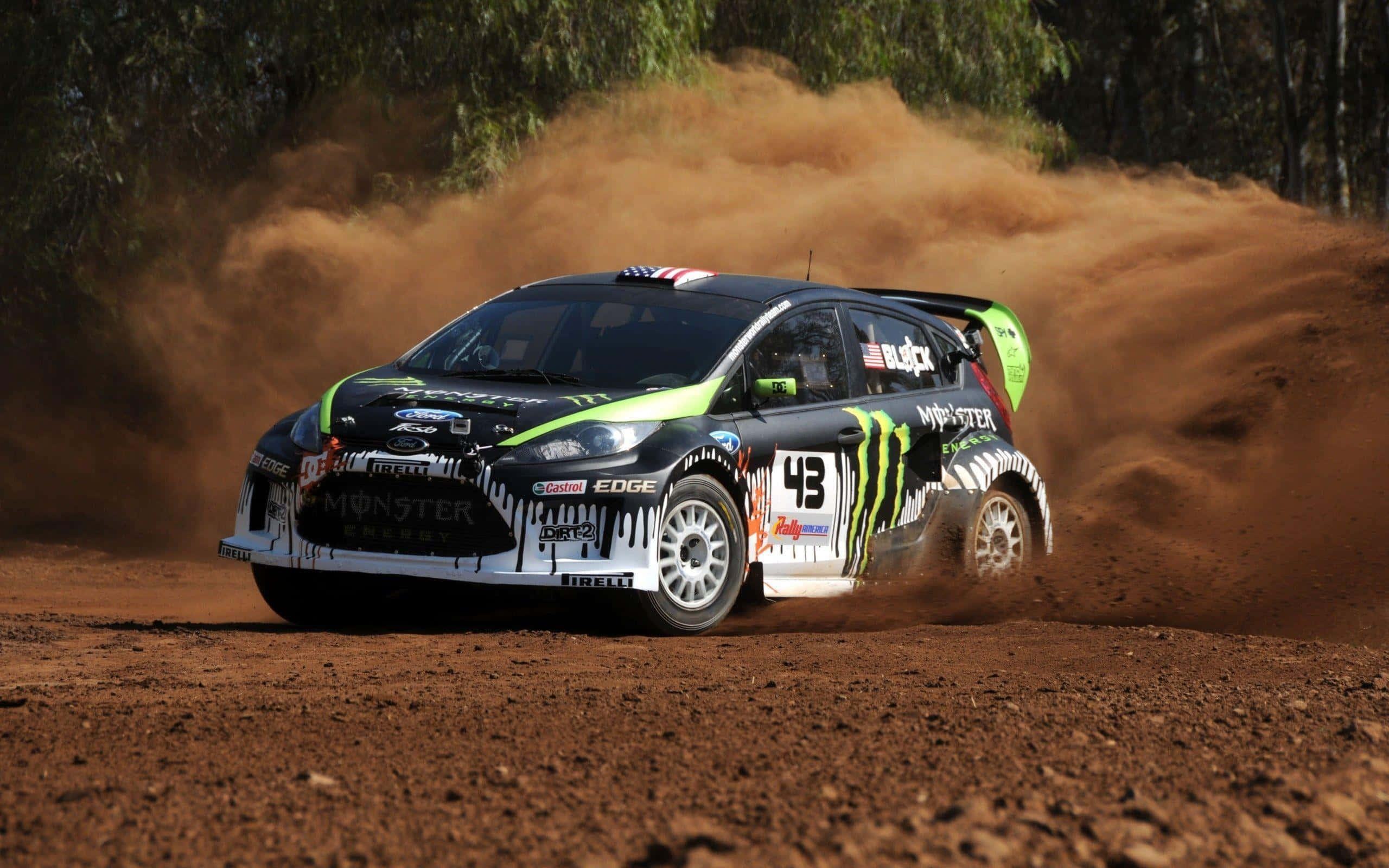 Ken Block, rally car, numbered 43, 2K Desktop Wallpaper