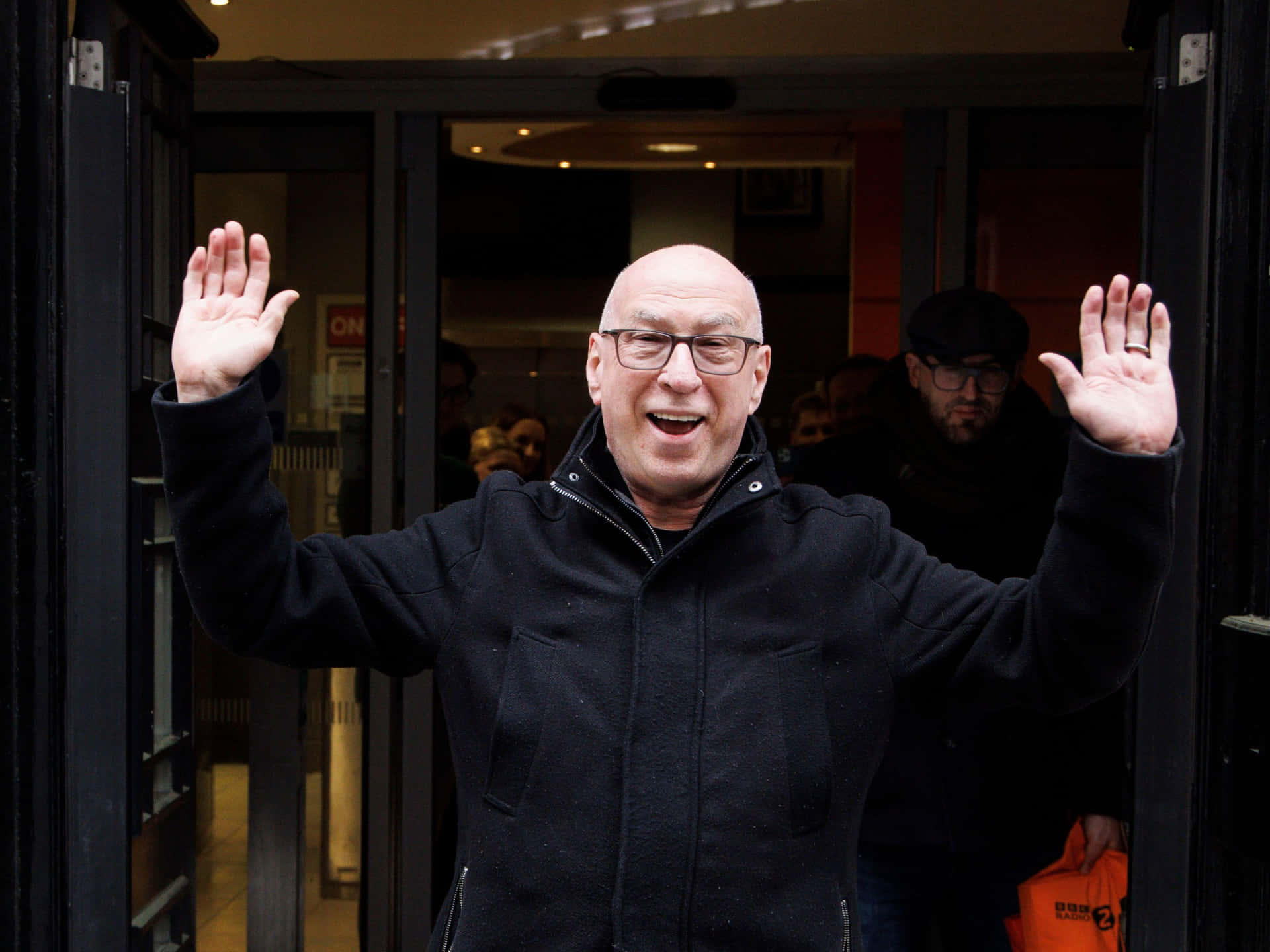 Ken Bruce, bald man, glasses, Full HD Desktop Wallpaper