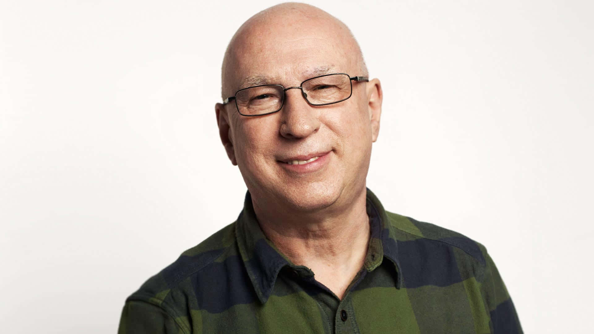 Ken Bruce, bald man, glasses, Full HD Desktop Wallpaper