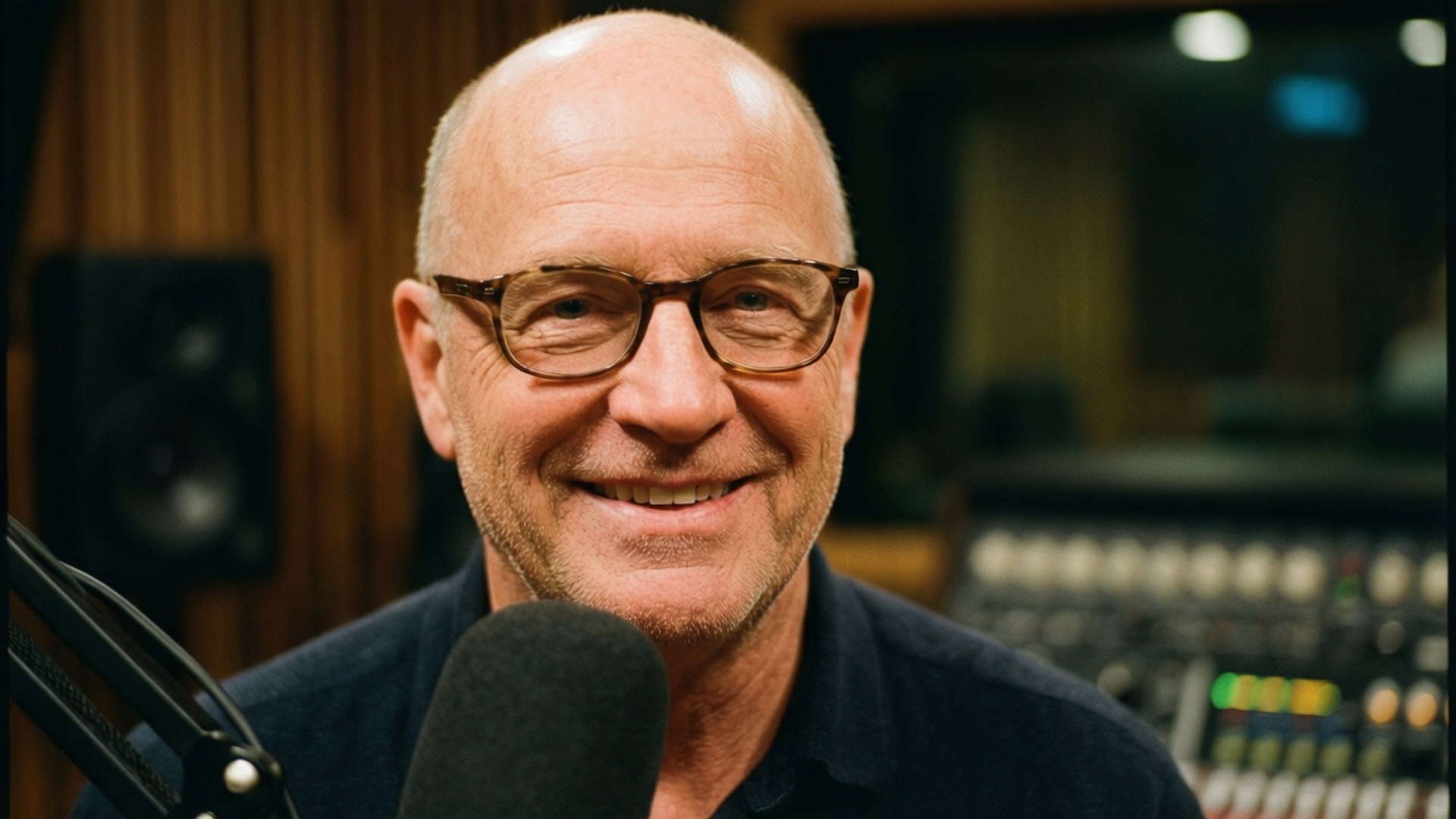 Ken Bruce, radio smile, professional recording studio, Full HD Desktop Wallpaper