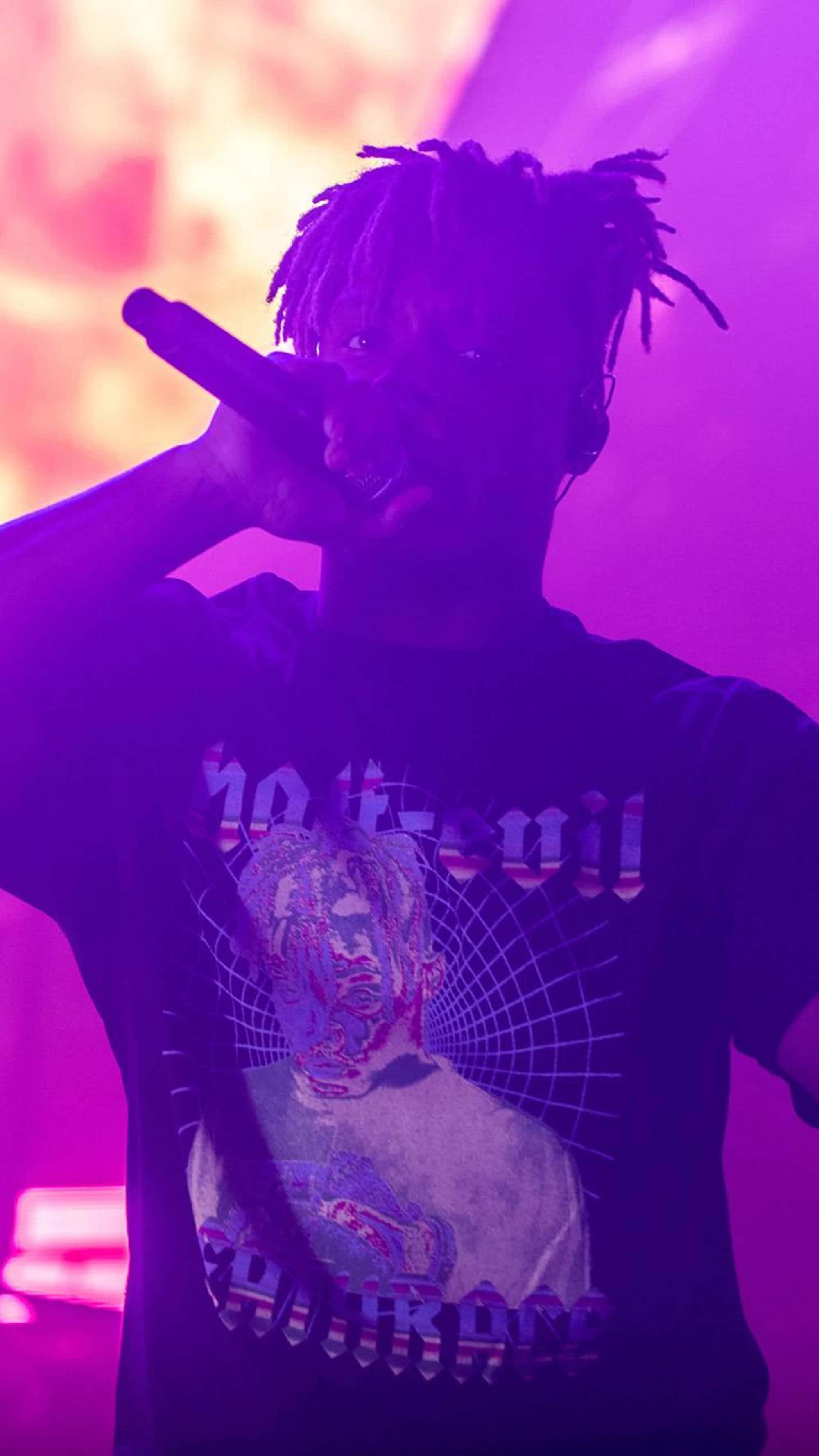 Ken Carson, purple haze, rapper with dreadlocks, 2K Phone Wallpaper