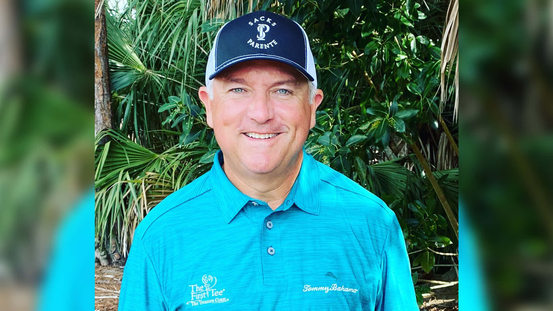 Ken Duke, blue polo shirt, cap, Full HD Desktop Wallpaper