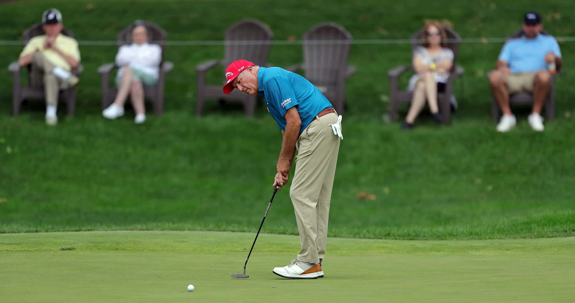 Ken Duke, golf course, red cap, Full HD Desktop Wallpaper