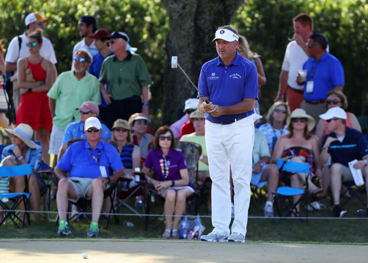 Ken Duke, golf course, blue shirt, HD Desktop Wallpaper