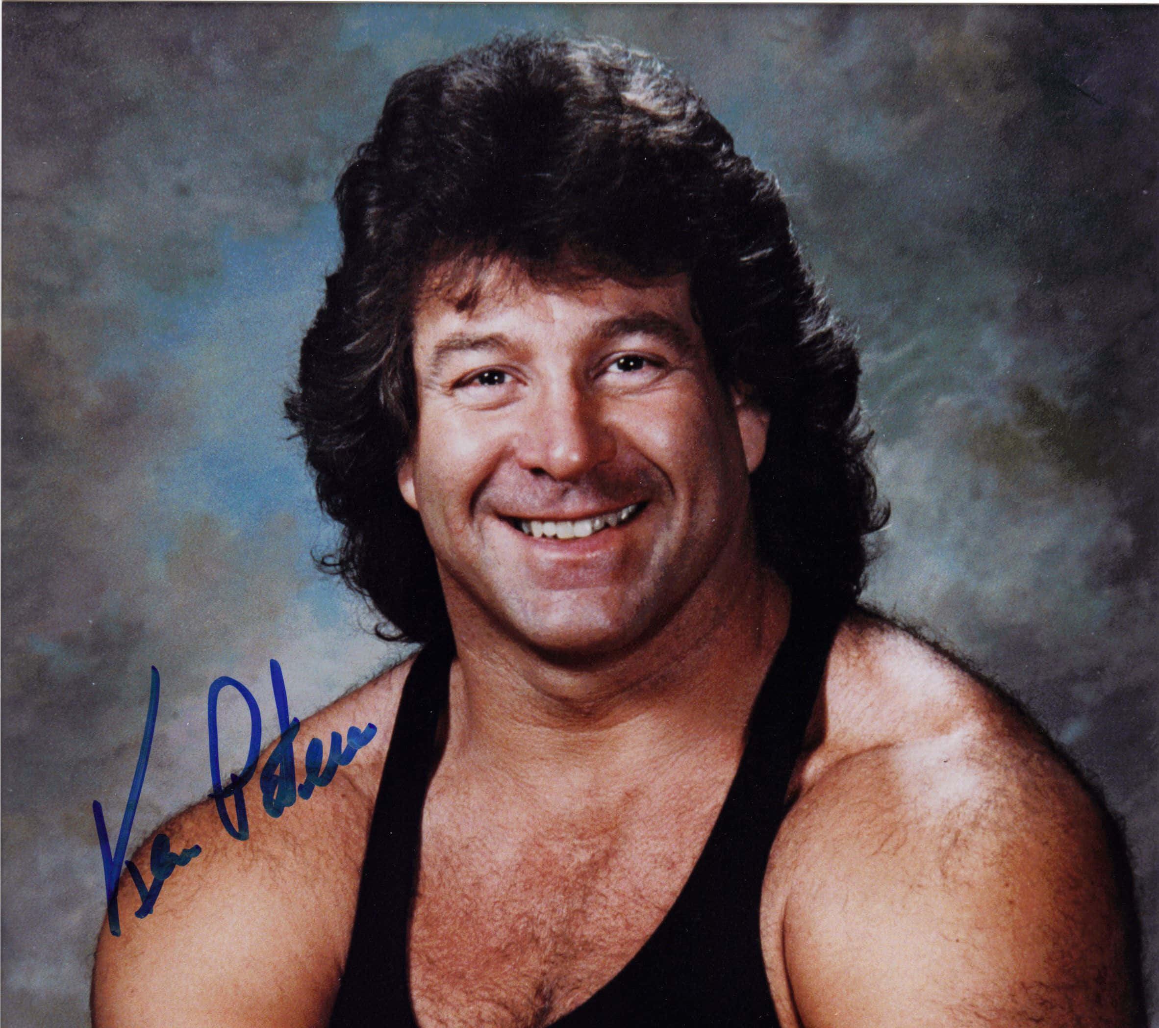 Ken Patera, signed portrait photograph, black tank top, Full HD Desktop Wallpaper