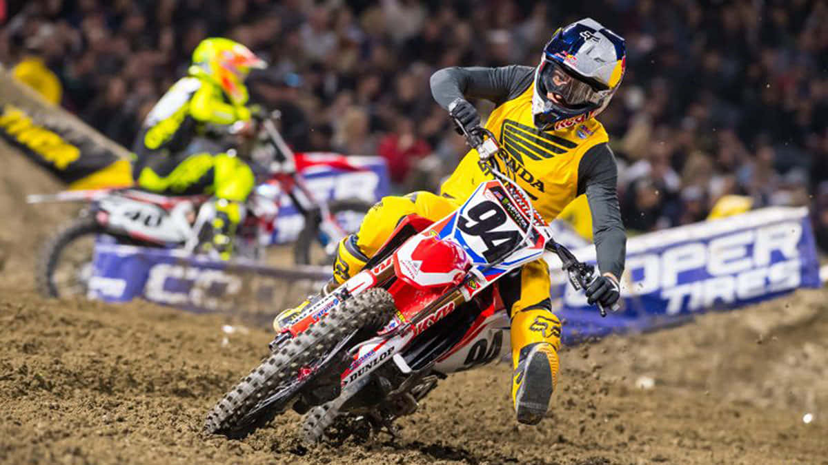 Ken Roczen, dirt bike racer, yellow gear, SD Desktop Wallpaper