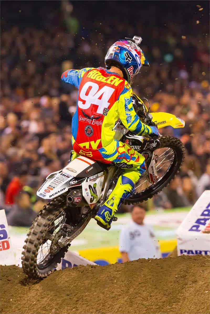 Ken Roczen, number 94, dirt jump, SD Phone Wallpaper