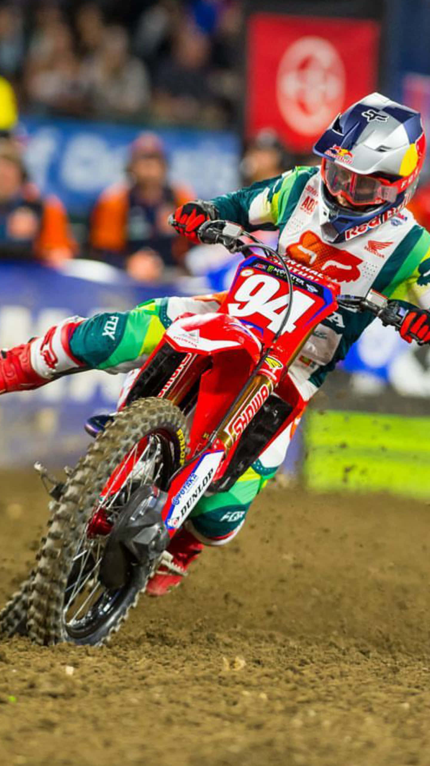 Ken Roczen, number 94, red dirt bike, 2K Phone Wallpaper