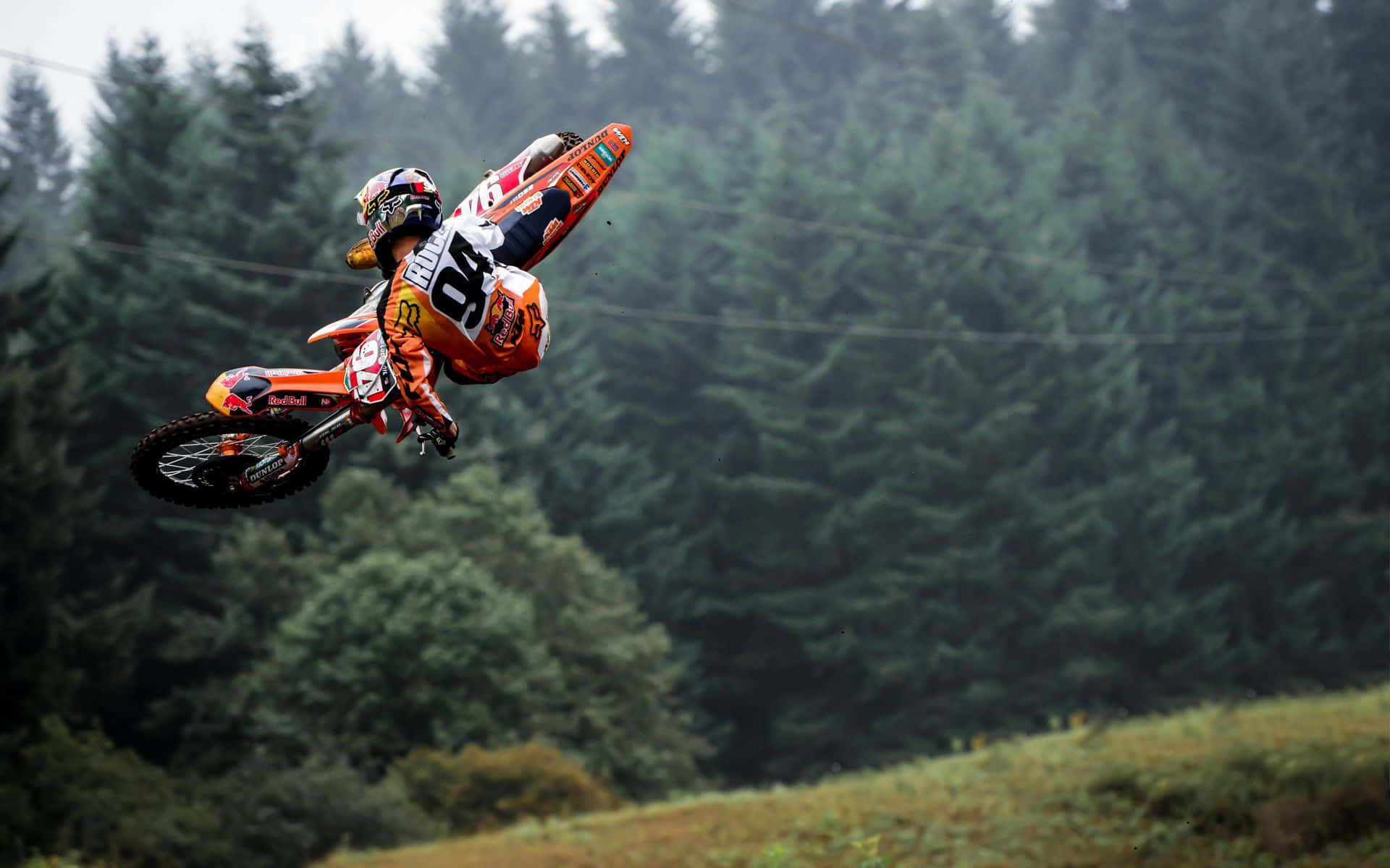 Ken Roczen, orange gear, vibrant orange bike, Full HD Desktop Wallpaper
