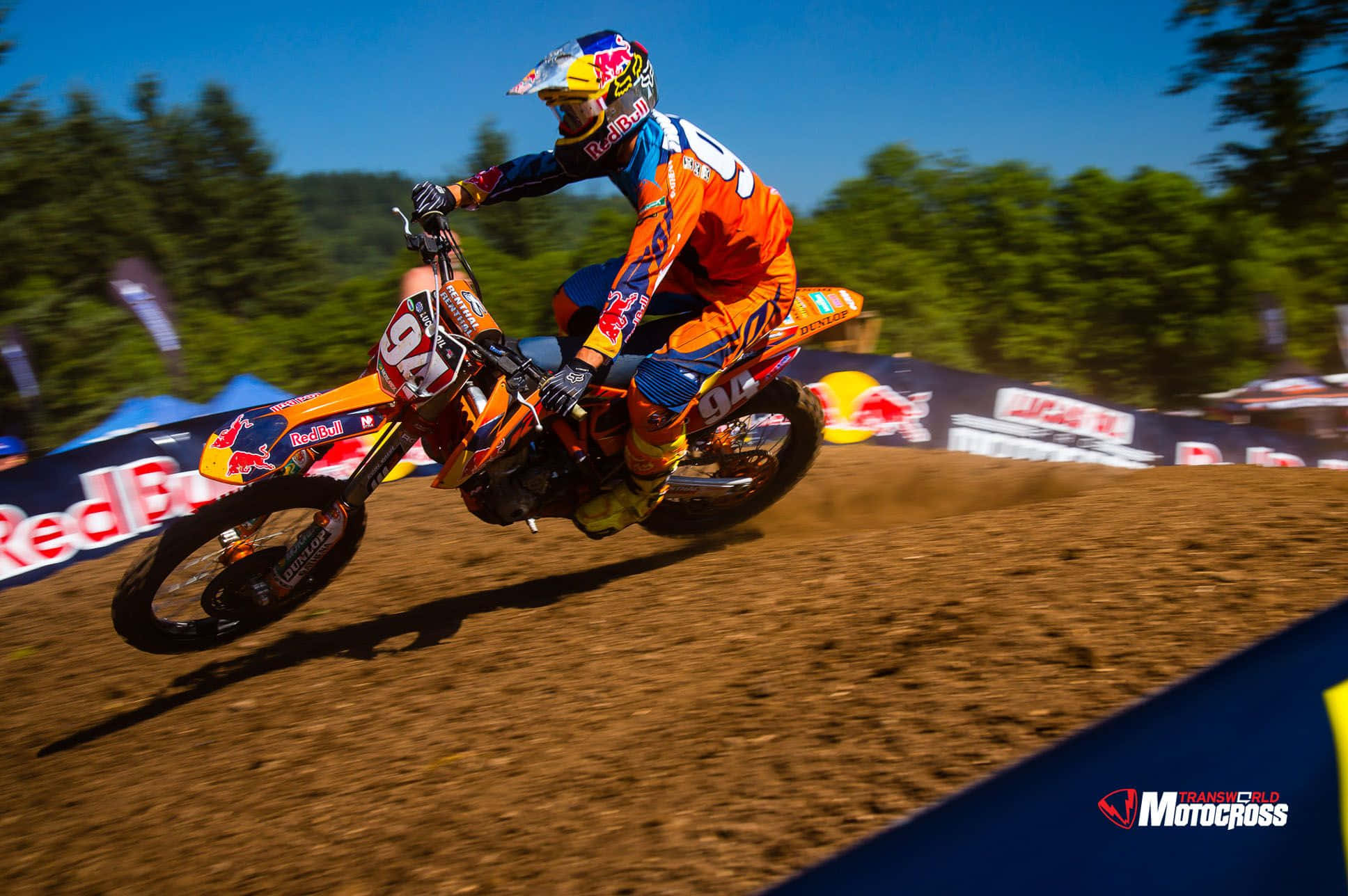 Ken Roczen, orange gear, dirt track, Full HD Desktop Wallpaper