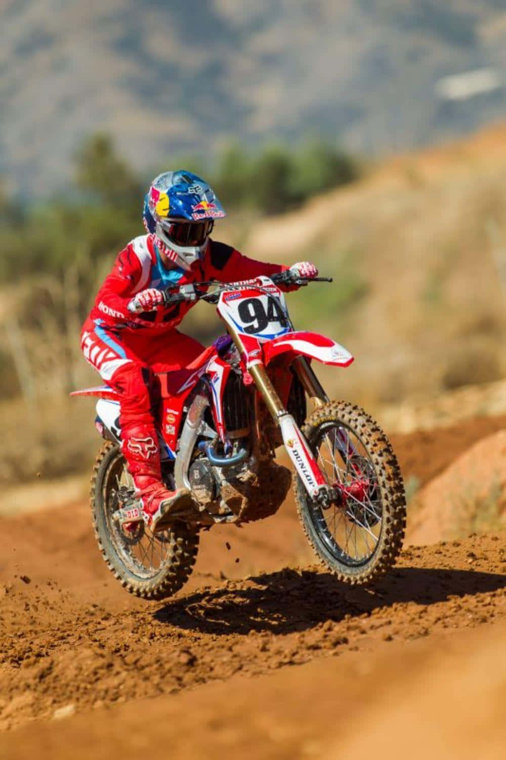 Ken Roczen, red dirt bike, dirt track, HD Phone Wallpaper