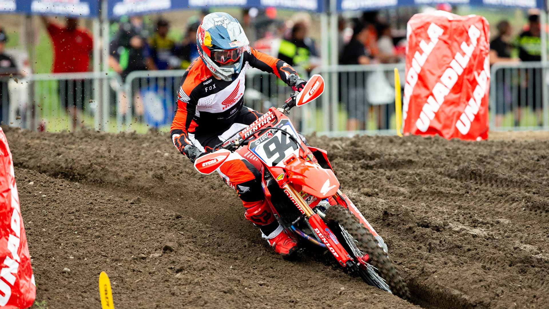 Ken Roczen, orange gear, red dirt bike, Full HD Desktop Wallpaper