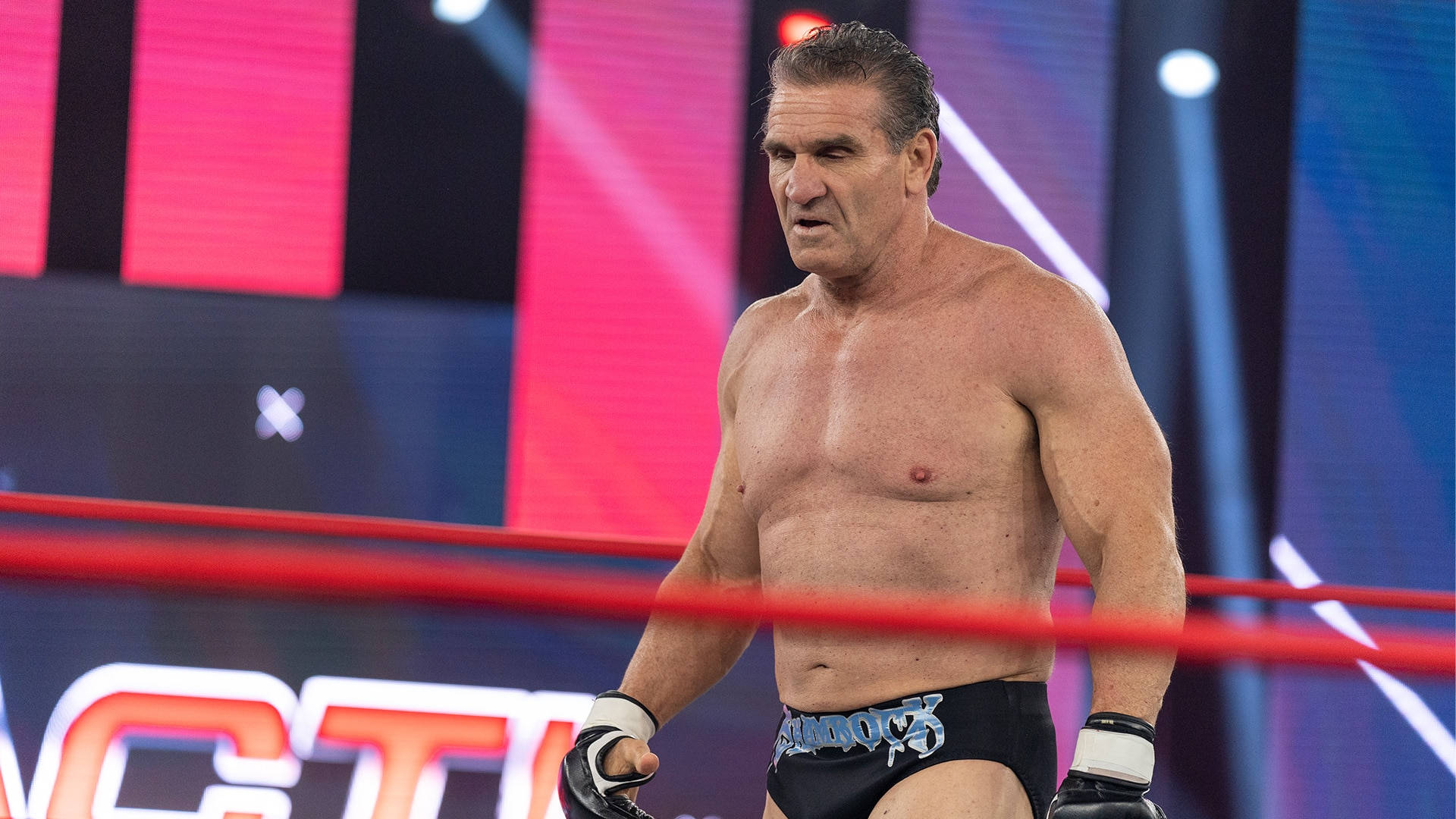 Ken Shamrock, ring, black trunks, Full HD Desktop Wallpaper