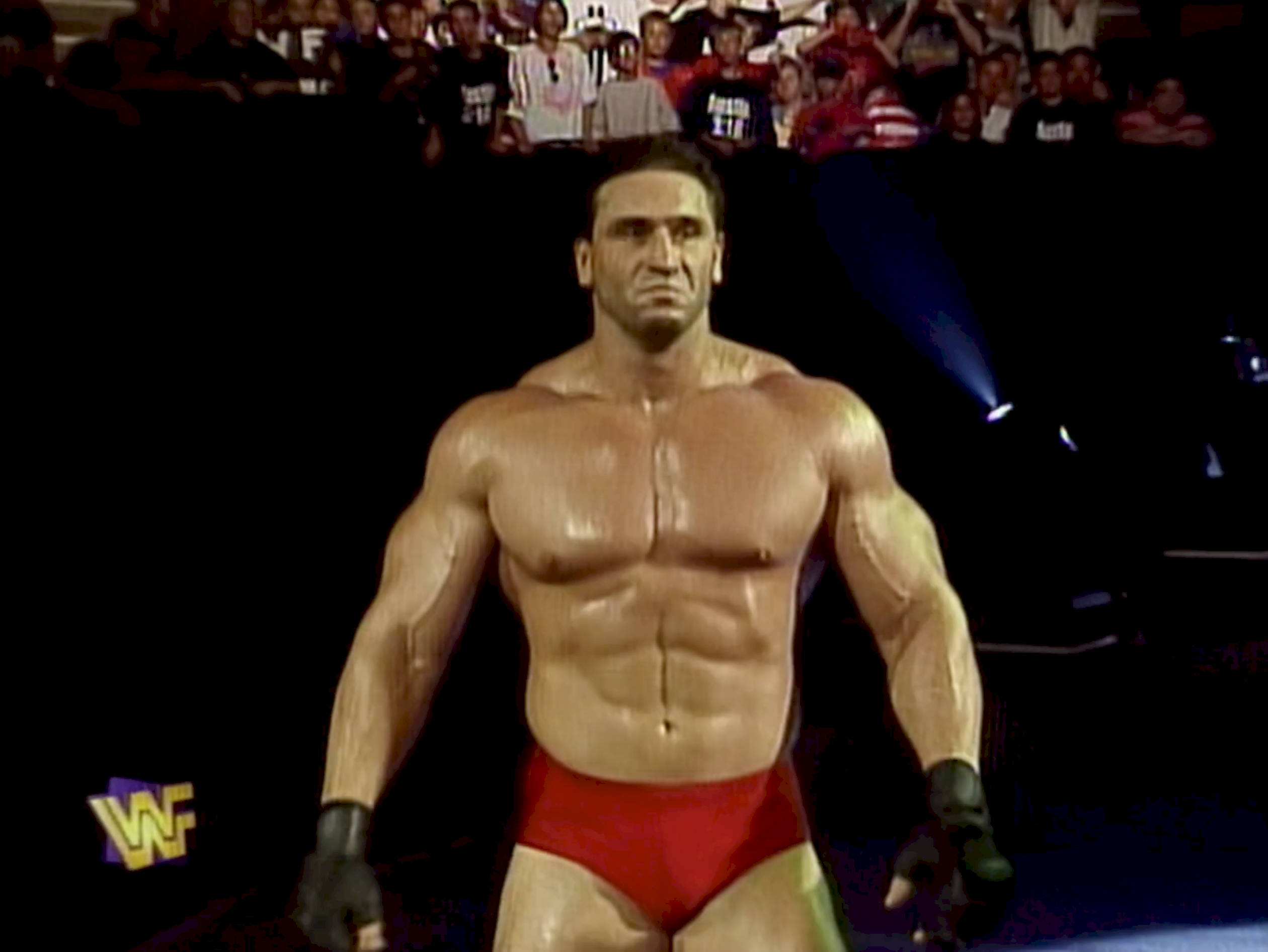 Ken Shamrock, red trunks, bright lights, Full HD Desktop Wallpaper