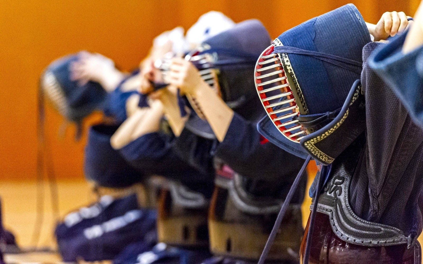 kendo, blue uniforms, protective gear, HD Desktop Wallpaper