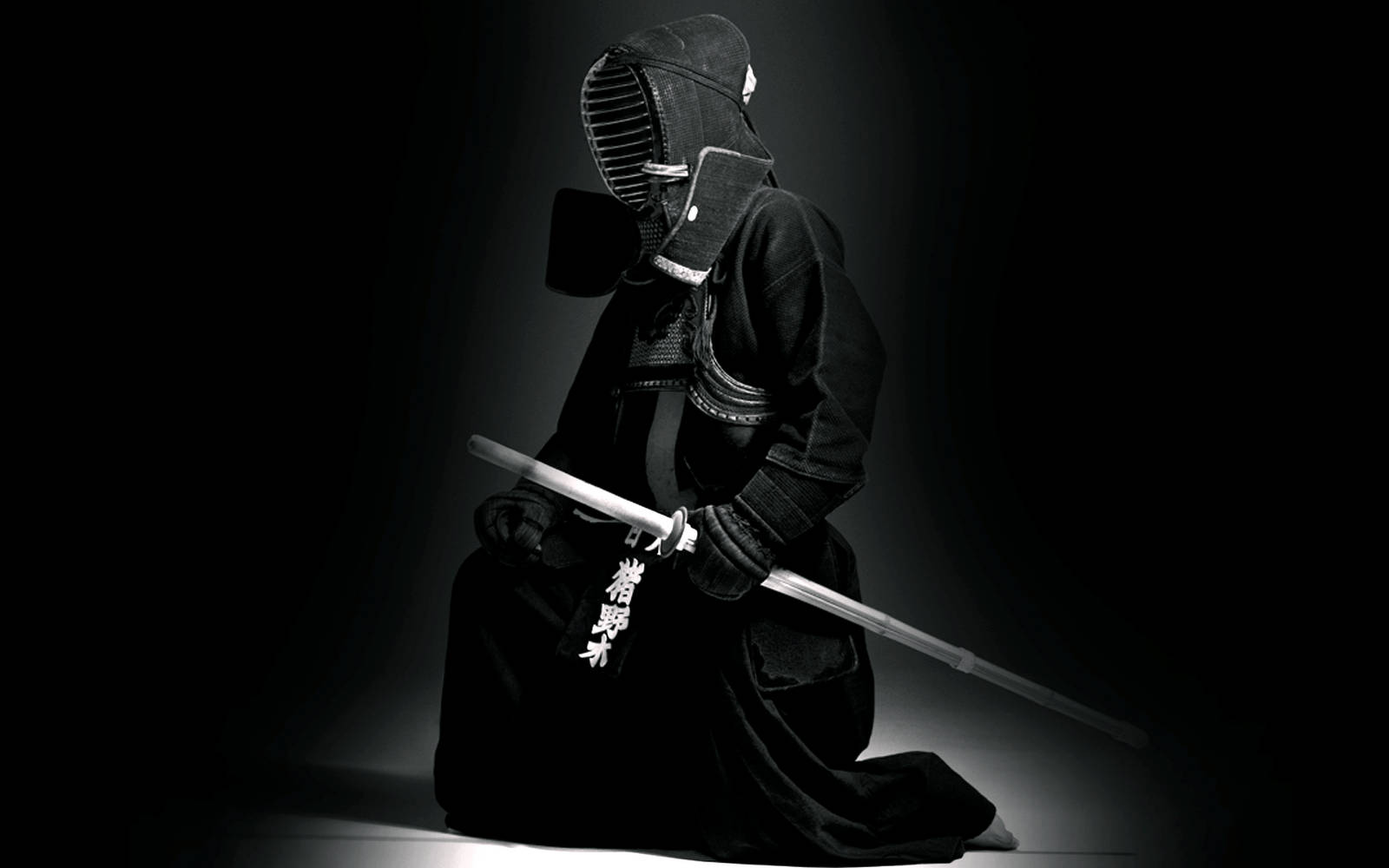 kendo warrior, black armor, bamboo sword, HD Desktop Wallpaper