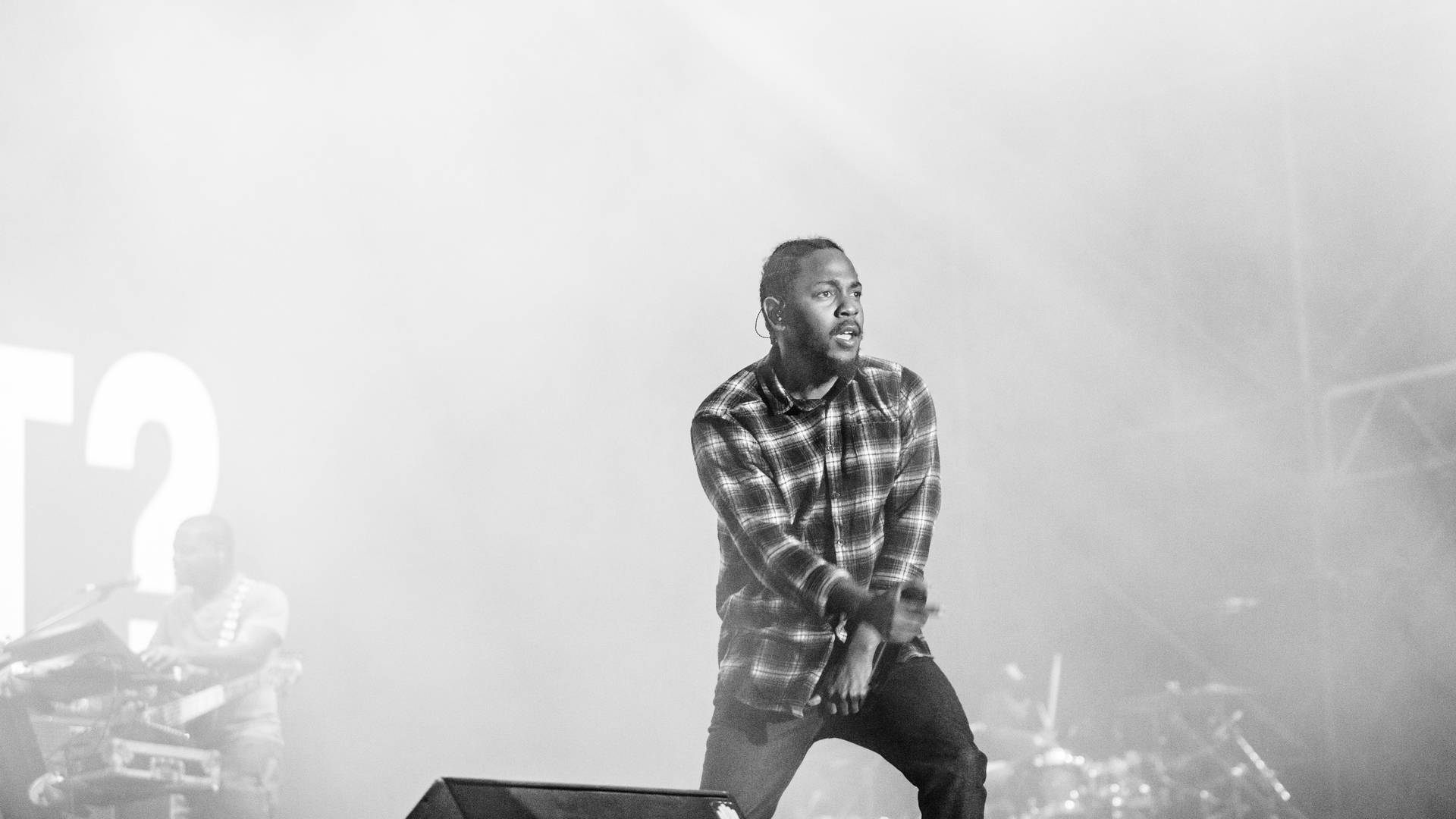 Kendrick Lamar, stage, plaid shirt, Full HD Desktop Wallpaper