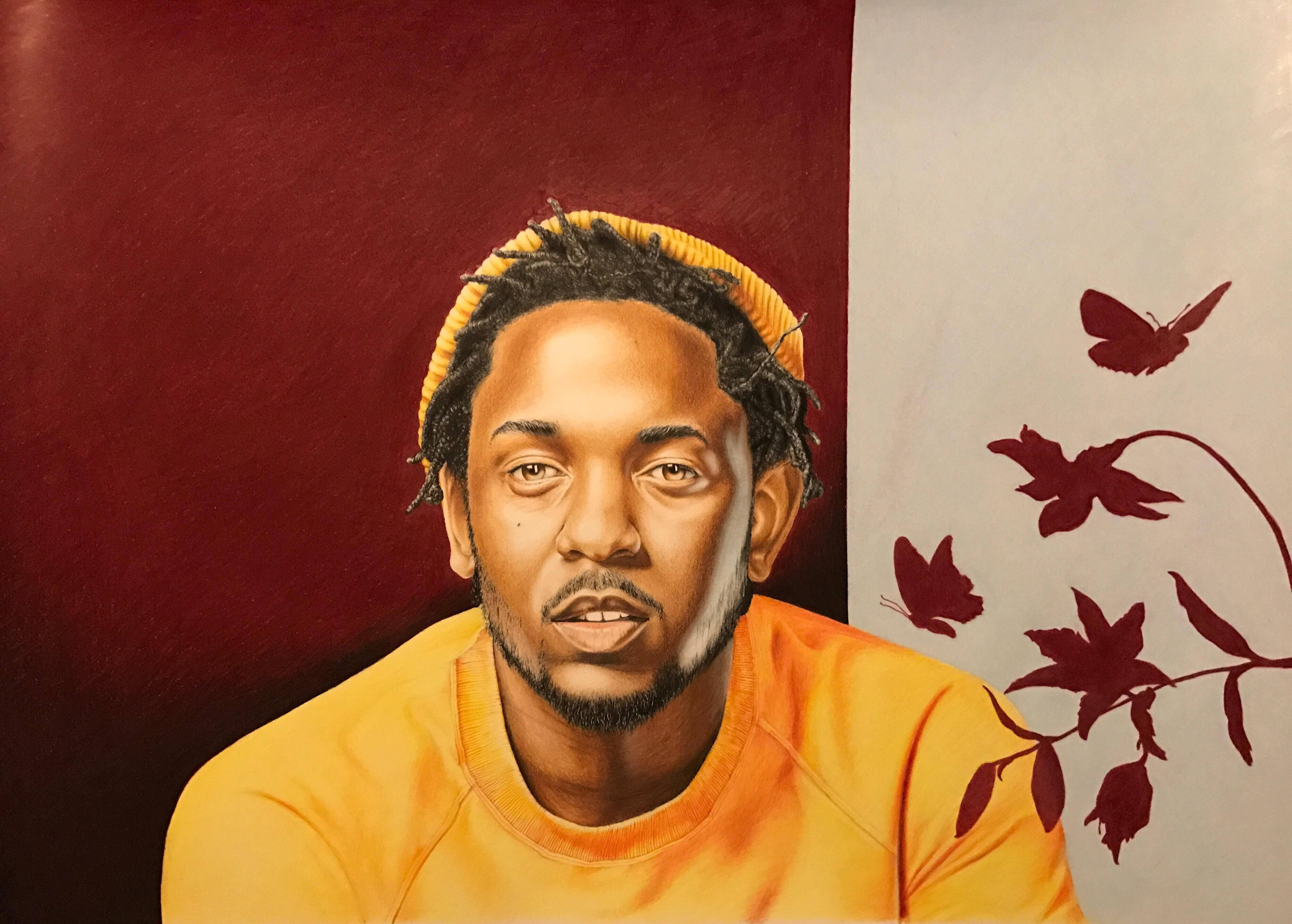 Kendrick Lamar, yellow beanie, yellow shirt, 4K Desktop Wallpaper