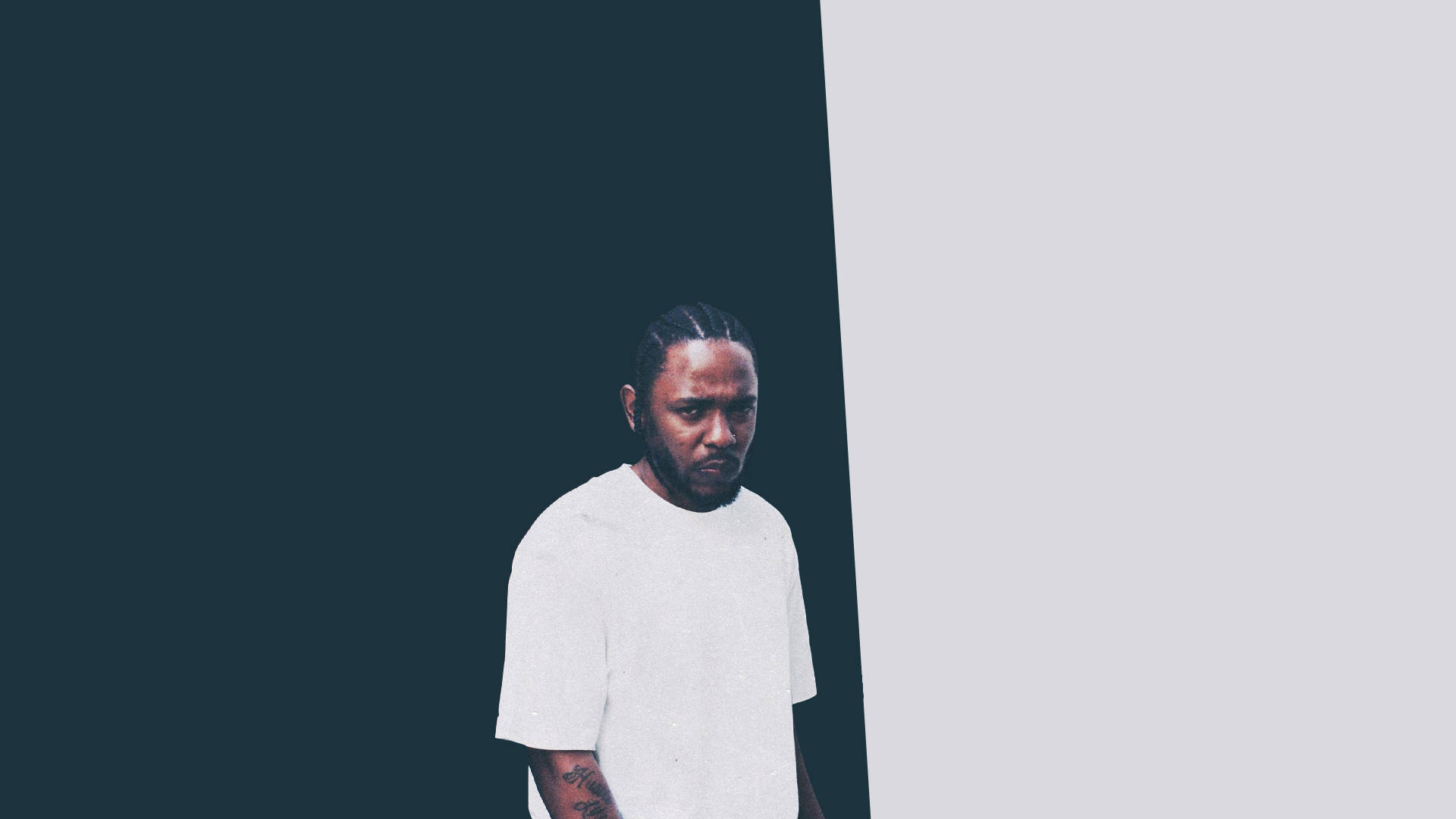 Kendrick Lamar, braided hair, tattoos, Full HD Desktop Wallpaper