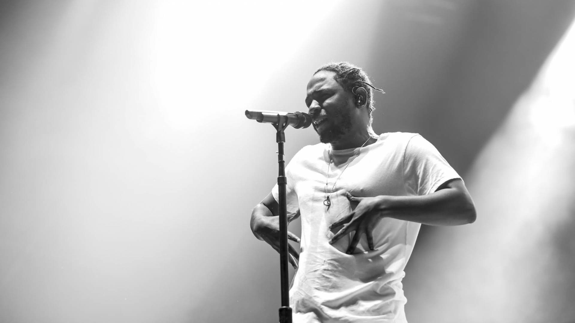 Kendrick Lamar, male singer, performing on stage, Full HD Desktop Wallpaper