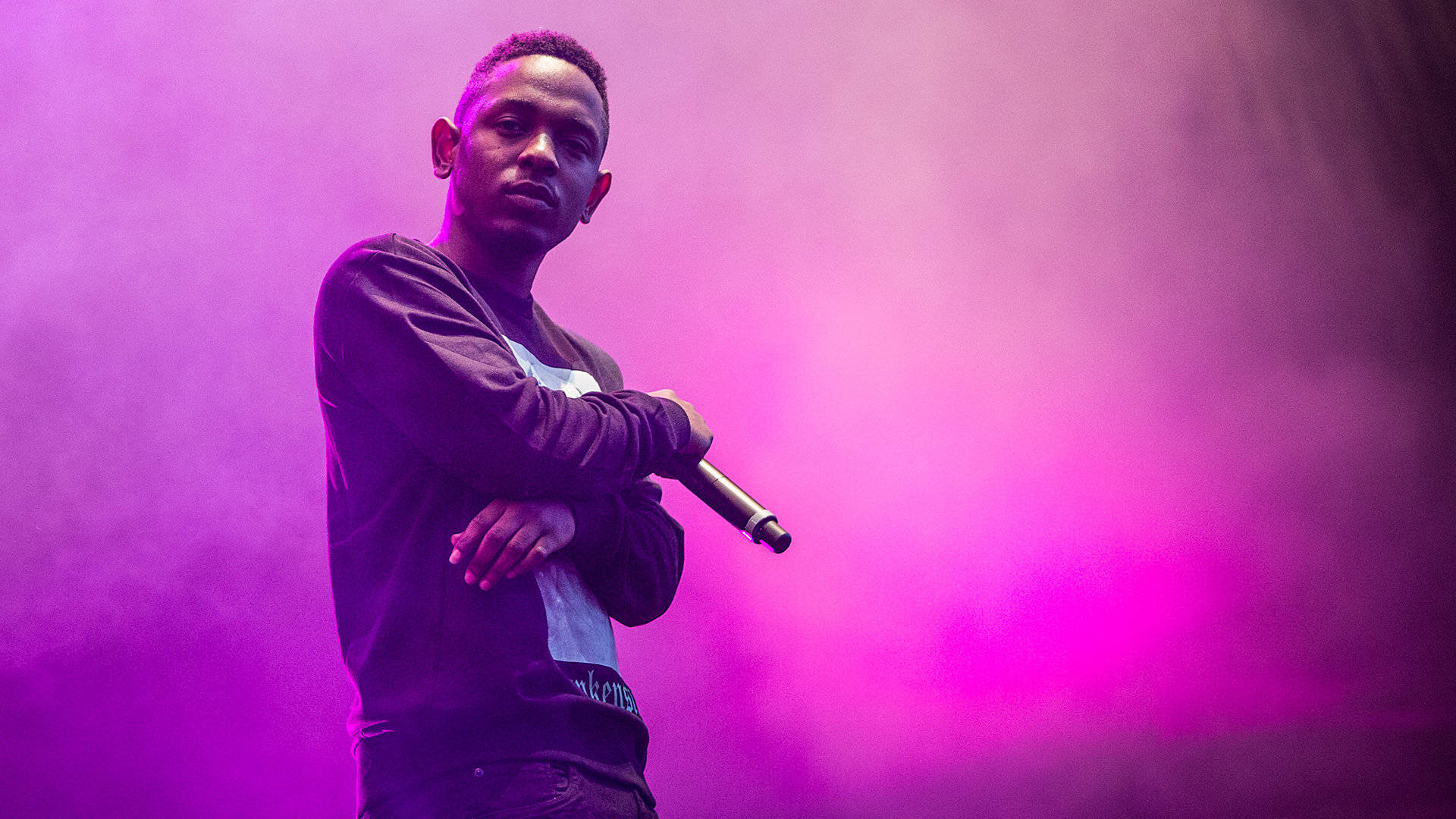 Kendrick Lamar, purple stage lights, haze, Full HD Desktop Wallpaper
