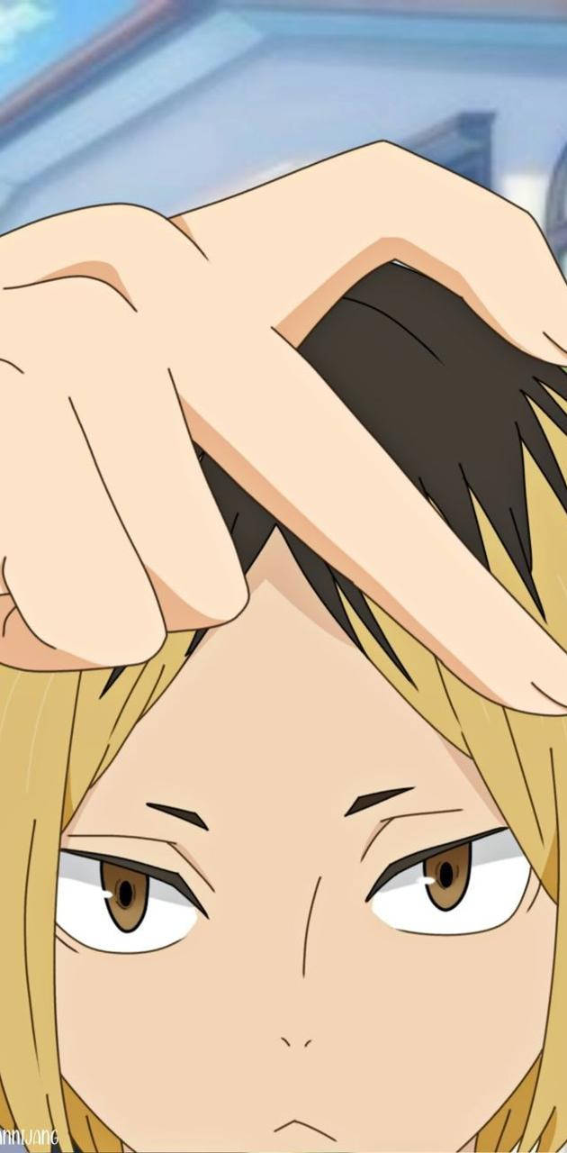 Kenma, blonde-haired, intense brown eyes, HD Phone Wallpaper