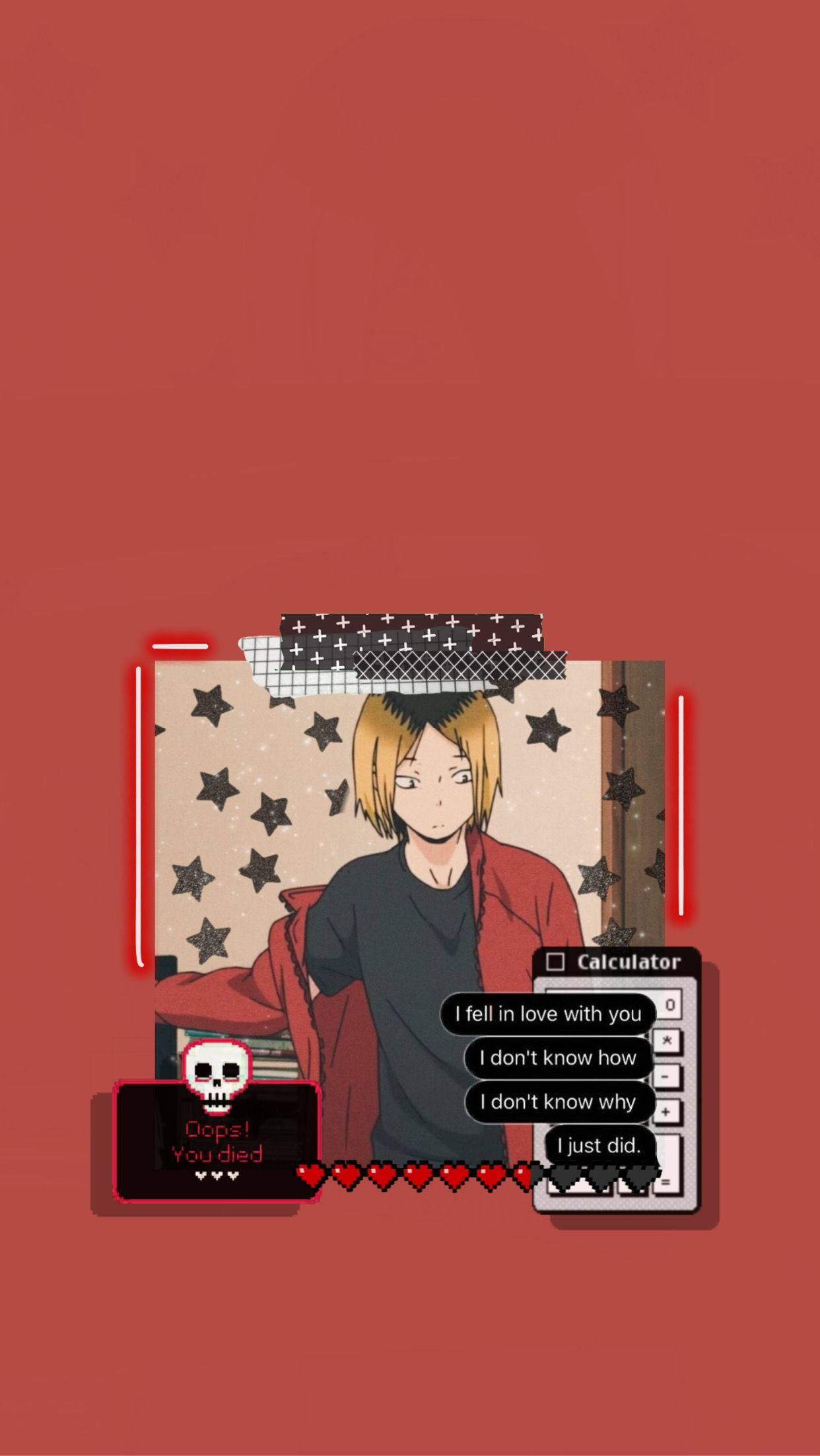 Kenma, red jacket, starry background, Full HD Phone Wallpaper