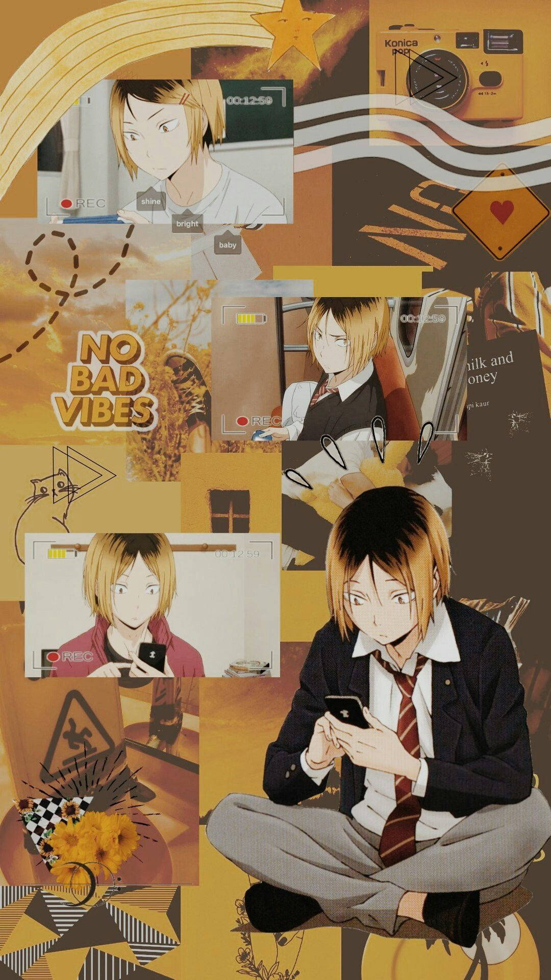 Kenma, anime-style, school uniform, Full HD Phone Wallpaper