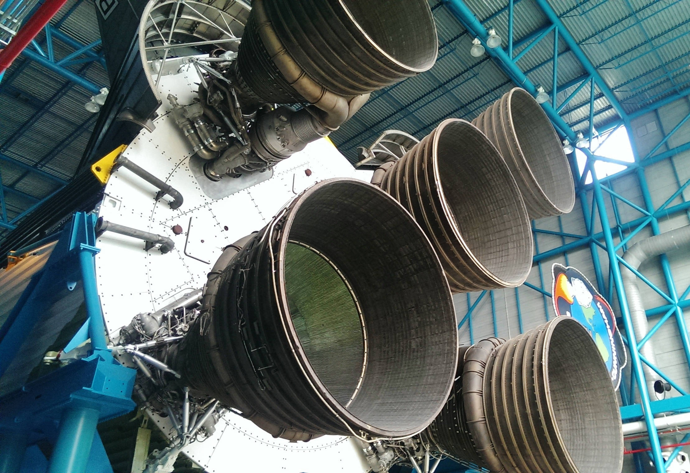 Kennedy Space Center, rocket engines, industrial hangar, Full HD Desktop Wallpaper