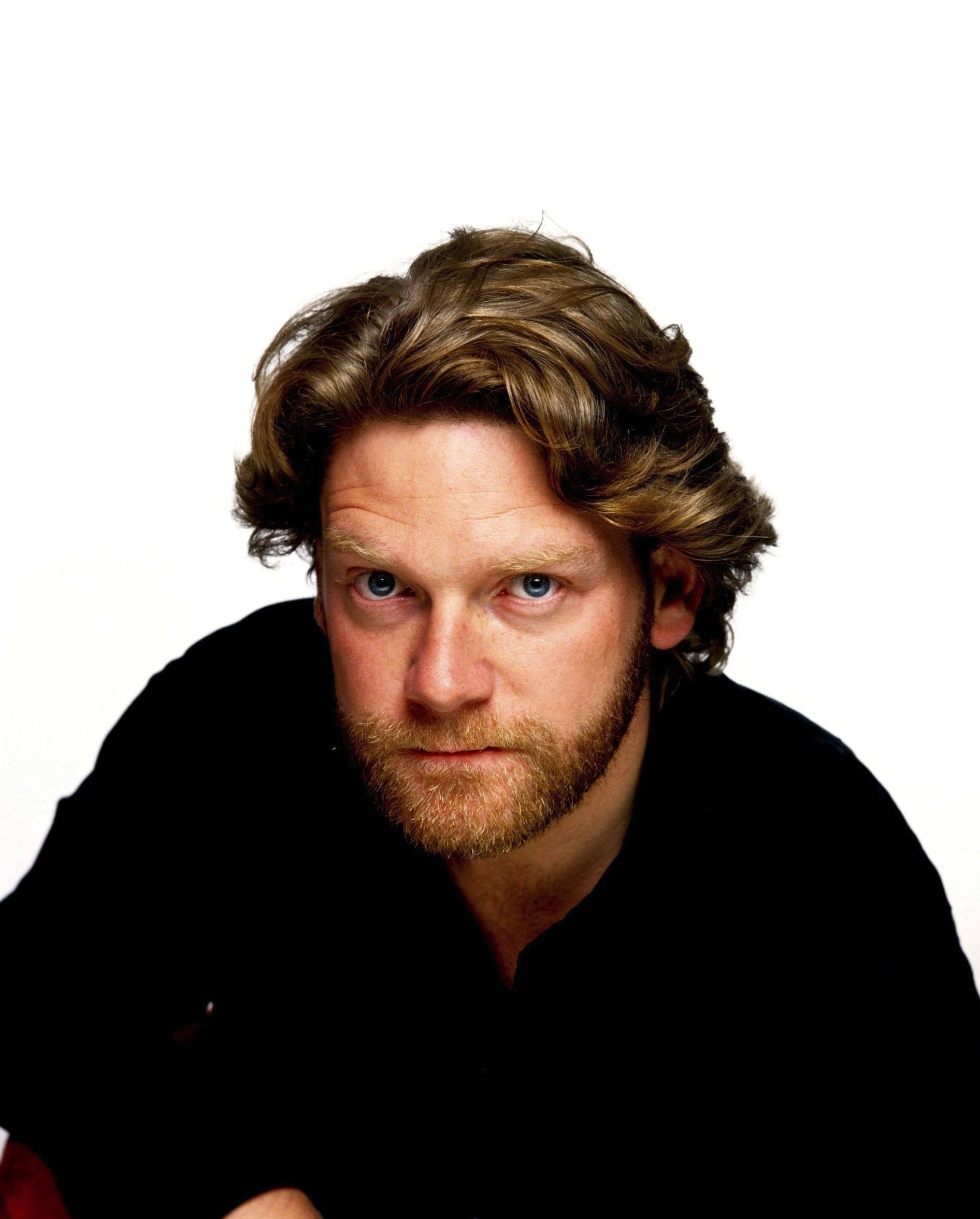 Kenneth Branagh, wavy brown hair, blue eyes, Full HD Phone Wallpaper