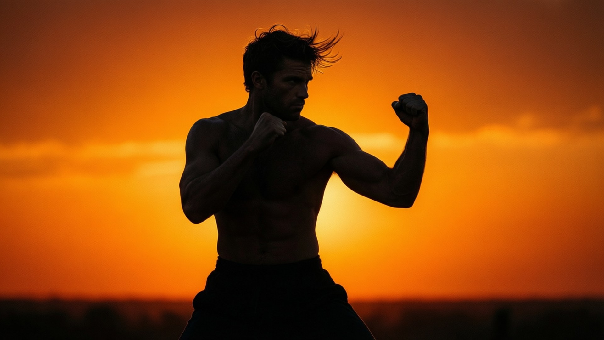 Kenny Florian, sunset, silhouette, Full HD Desktop Wallpaper