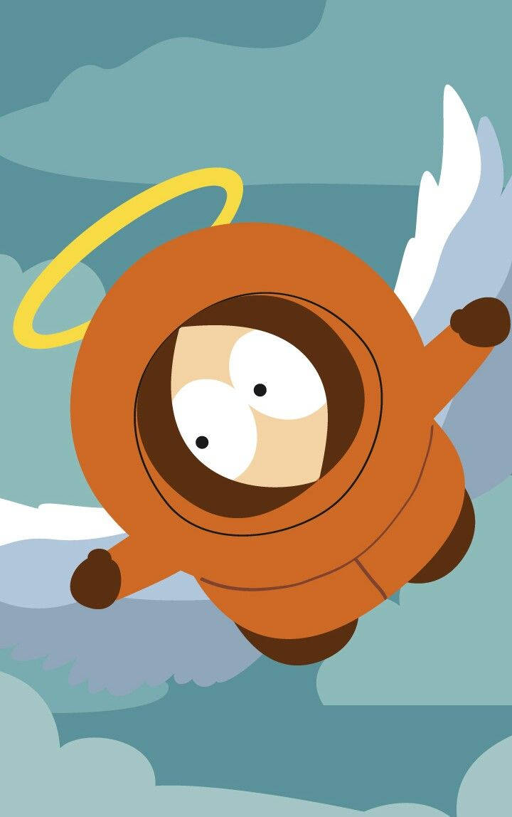 Kenny McCormick, orange parka, angel wings, SD Phone Wallpaper