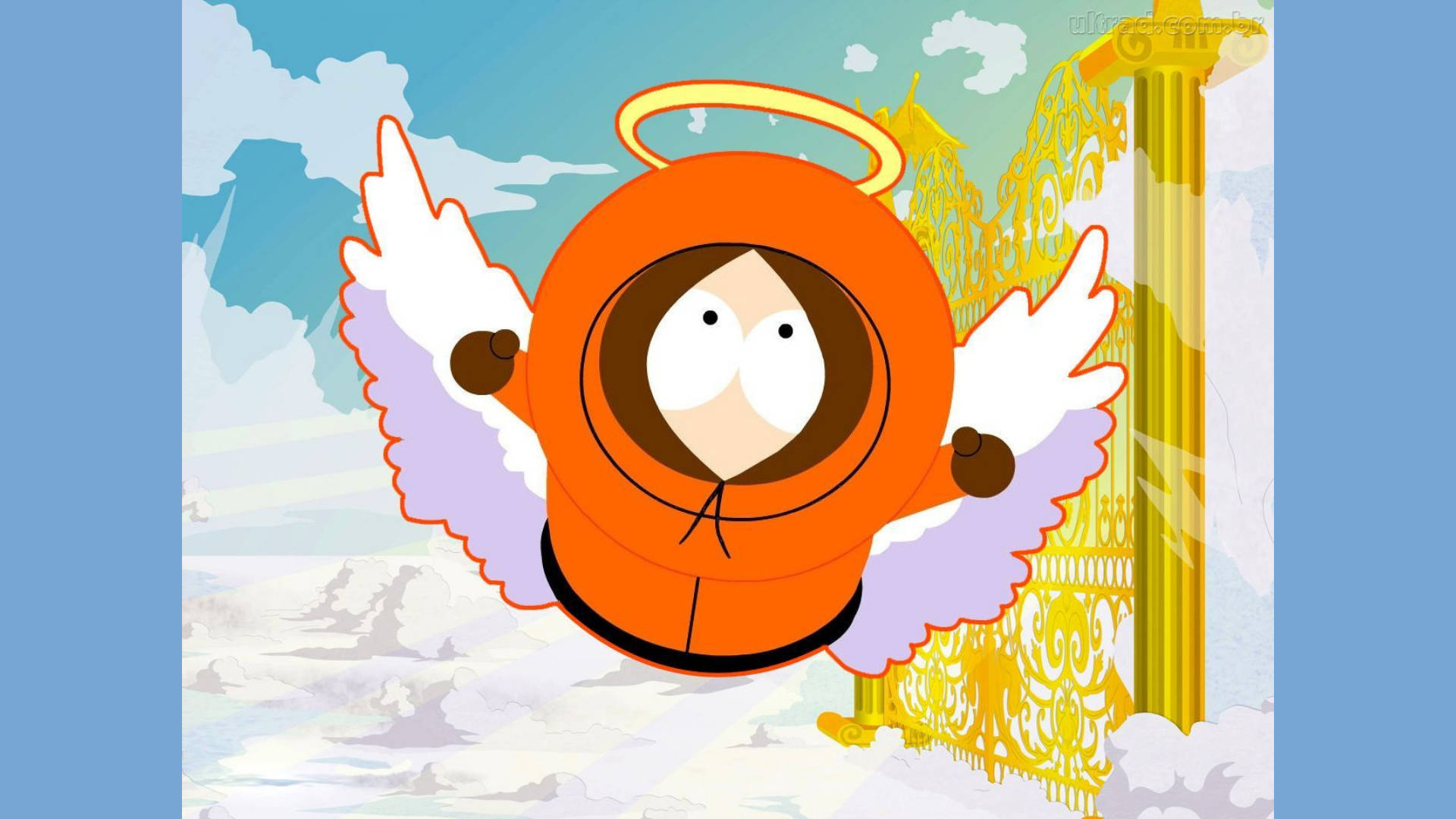 Kenny mccormick, orange parka, angel wings, Full HD Desktop Wallpaper