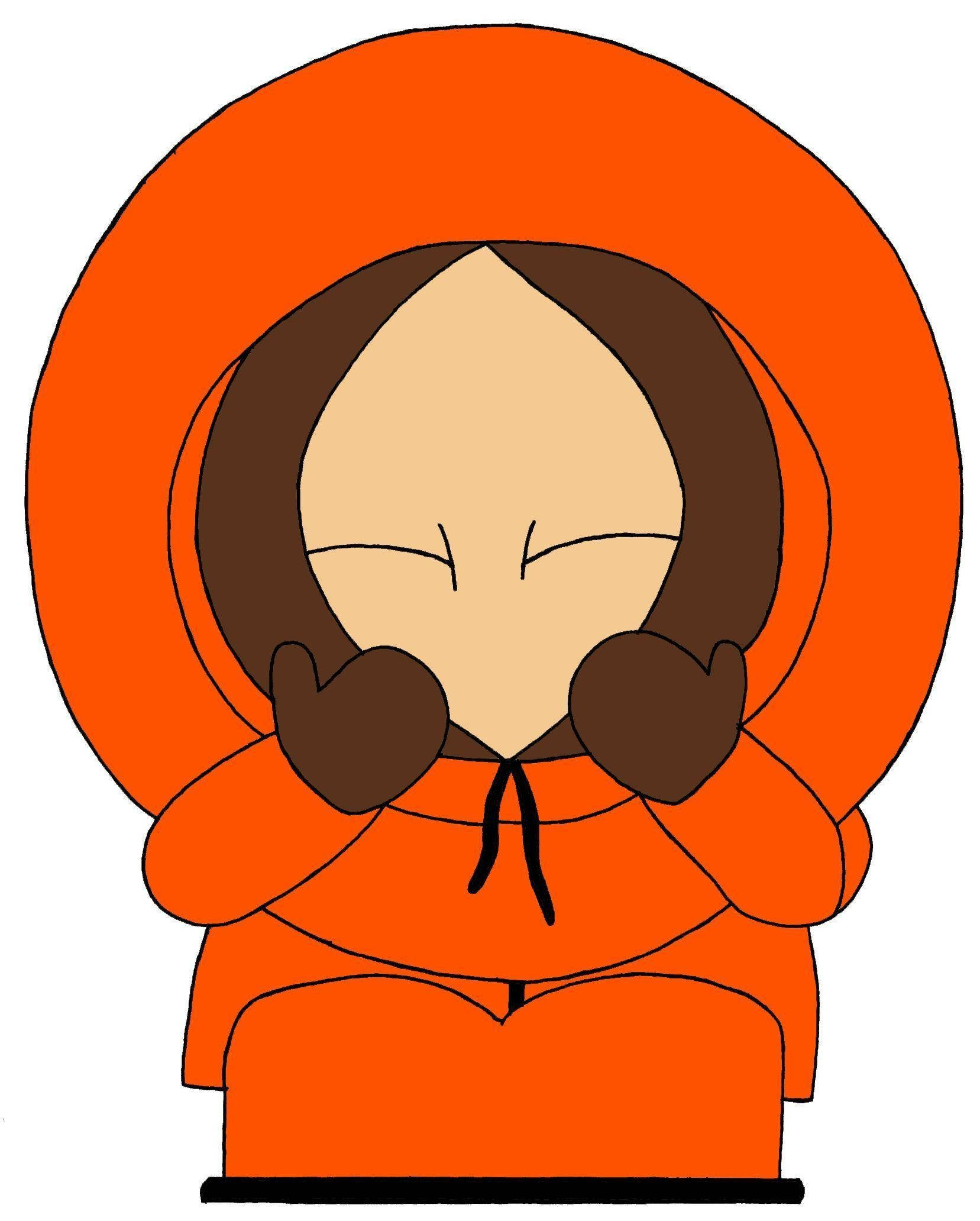 Kenny McCormick, orange hooded sweatshirt, gloved hands, Full HD Phone Wallpaper