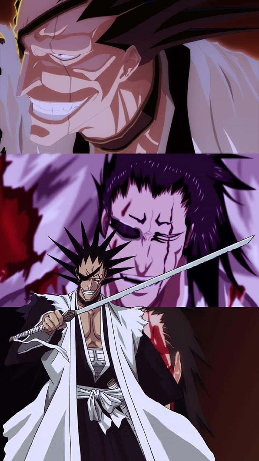 Kenpachi Zaraki, 11th division of the Gotei 13, spiky hair, HD Phone Wallpaper