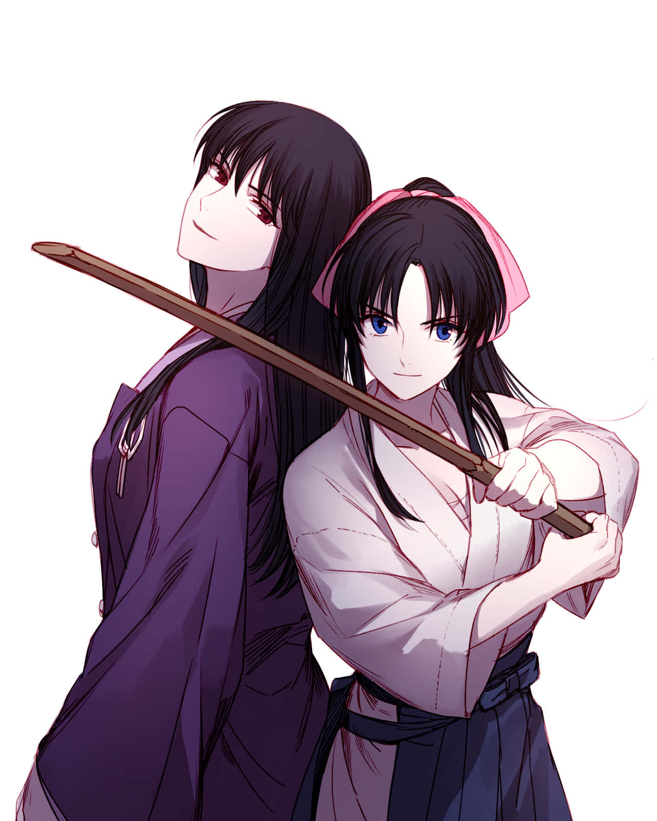Kenshin, Kaoru, traditional robes, HD Phone Wallpaper