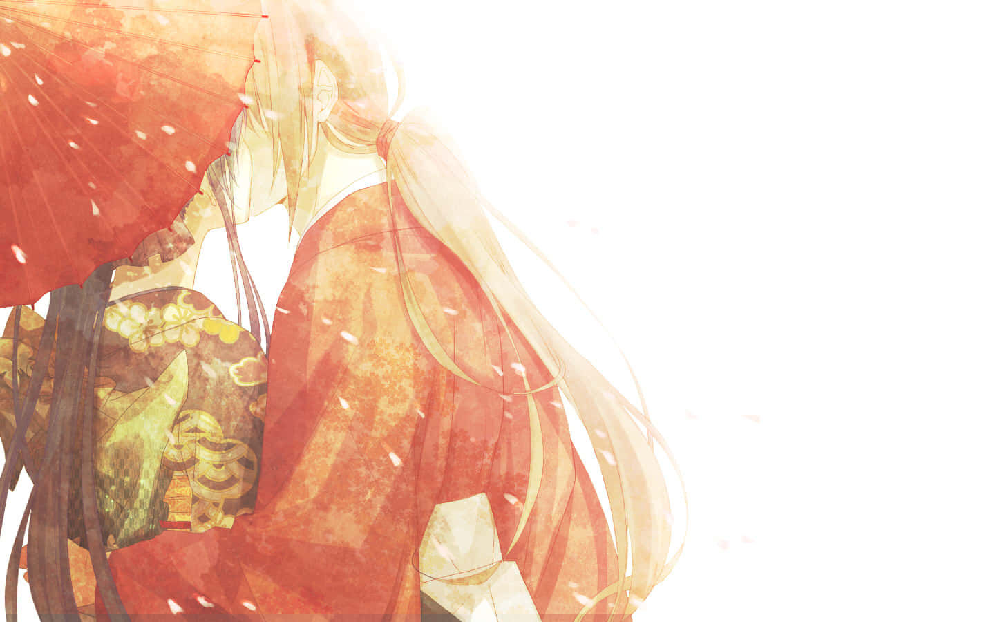 Kenshin, Kaoru, sunset, HD Desktop Wallpaper