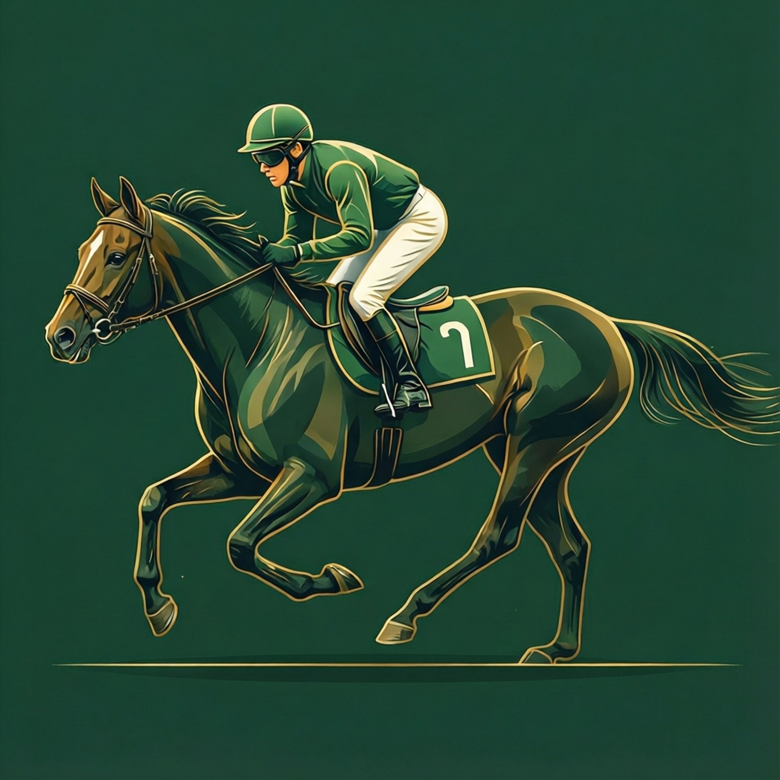minimalist derby, green gear, number seven, HD Desktop Wallpaper