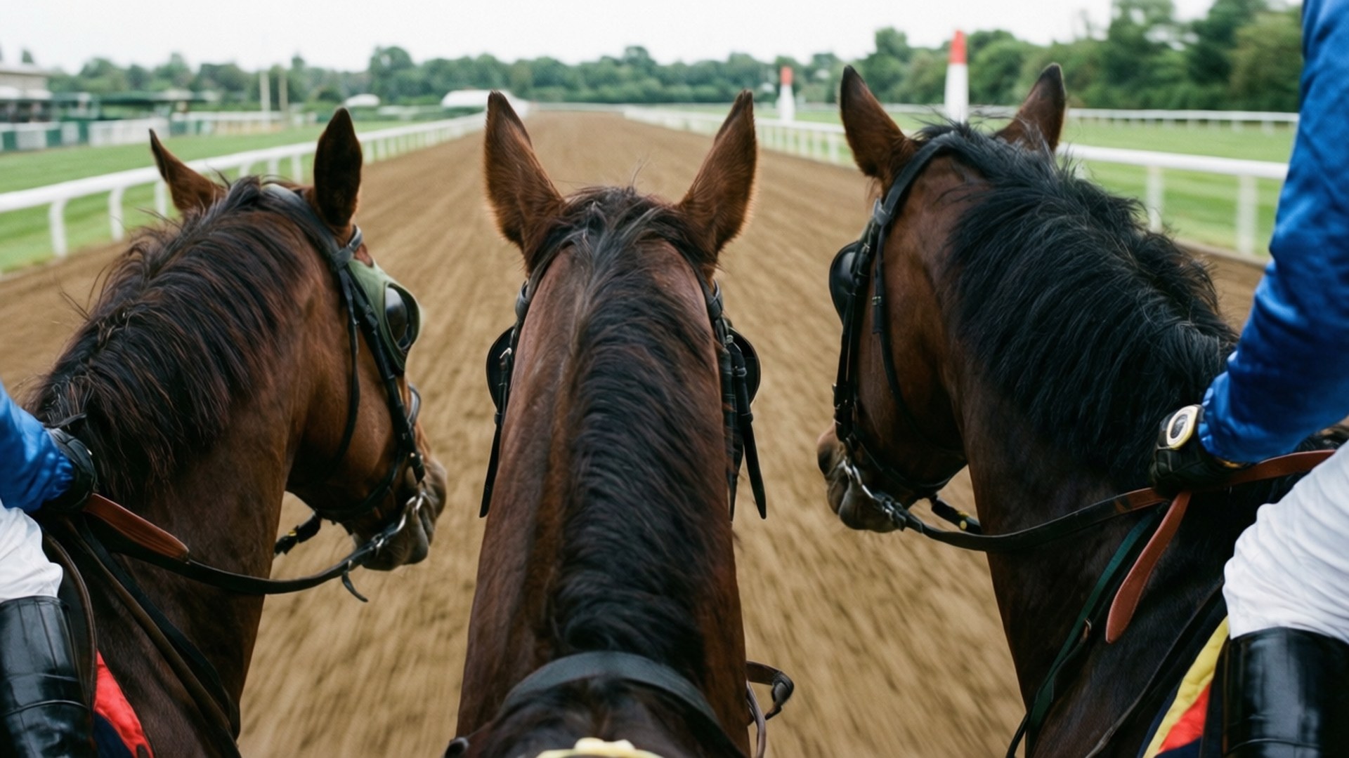 horse, jockeys, dirt racetrack, Full HD Desktop Wallpaper