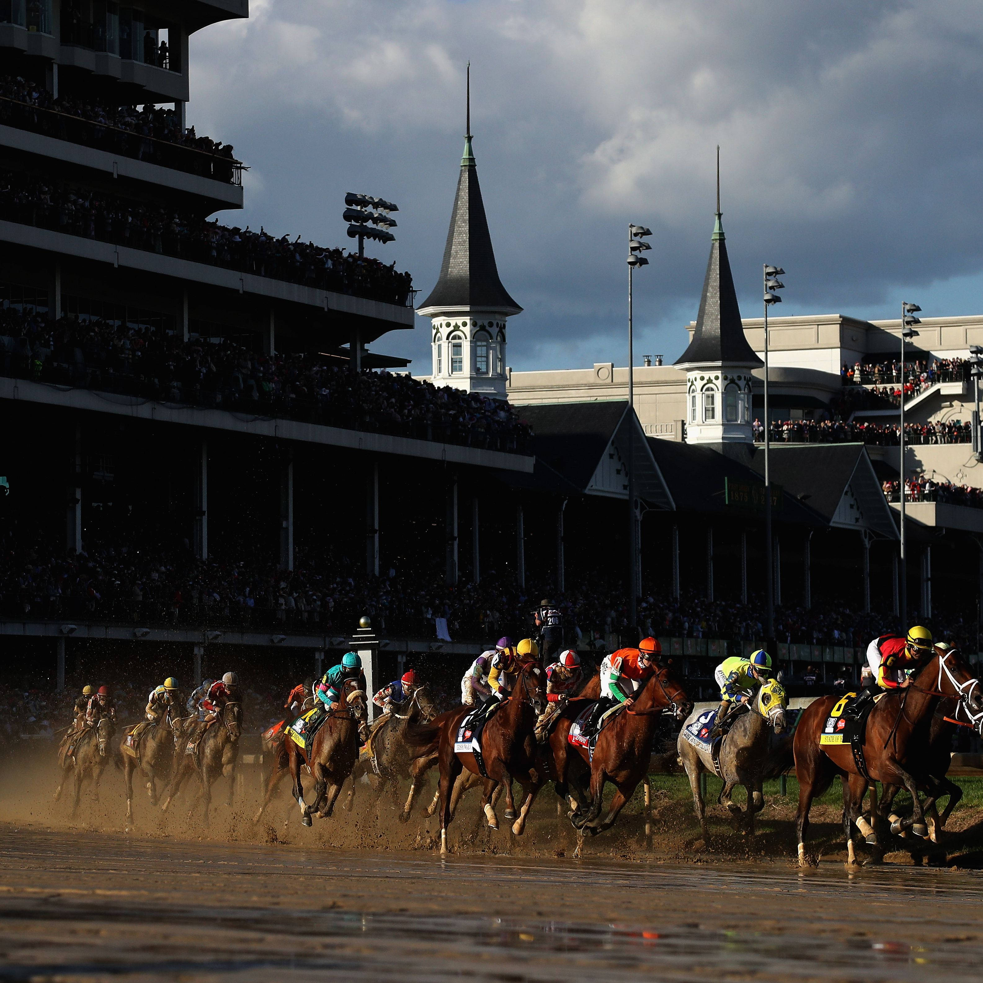 Kentucky Derby, thoroughbreds, muddy track, 2K Desktop Wallpaper