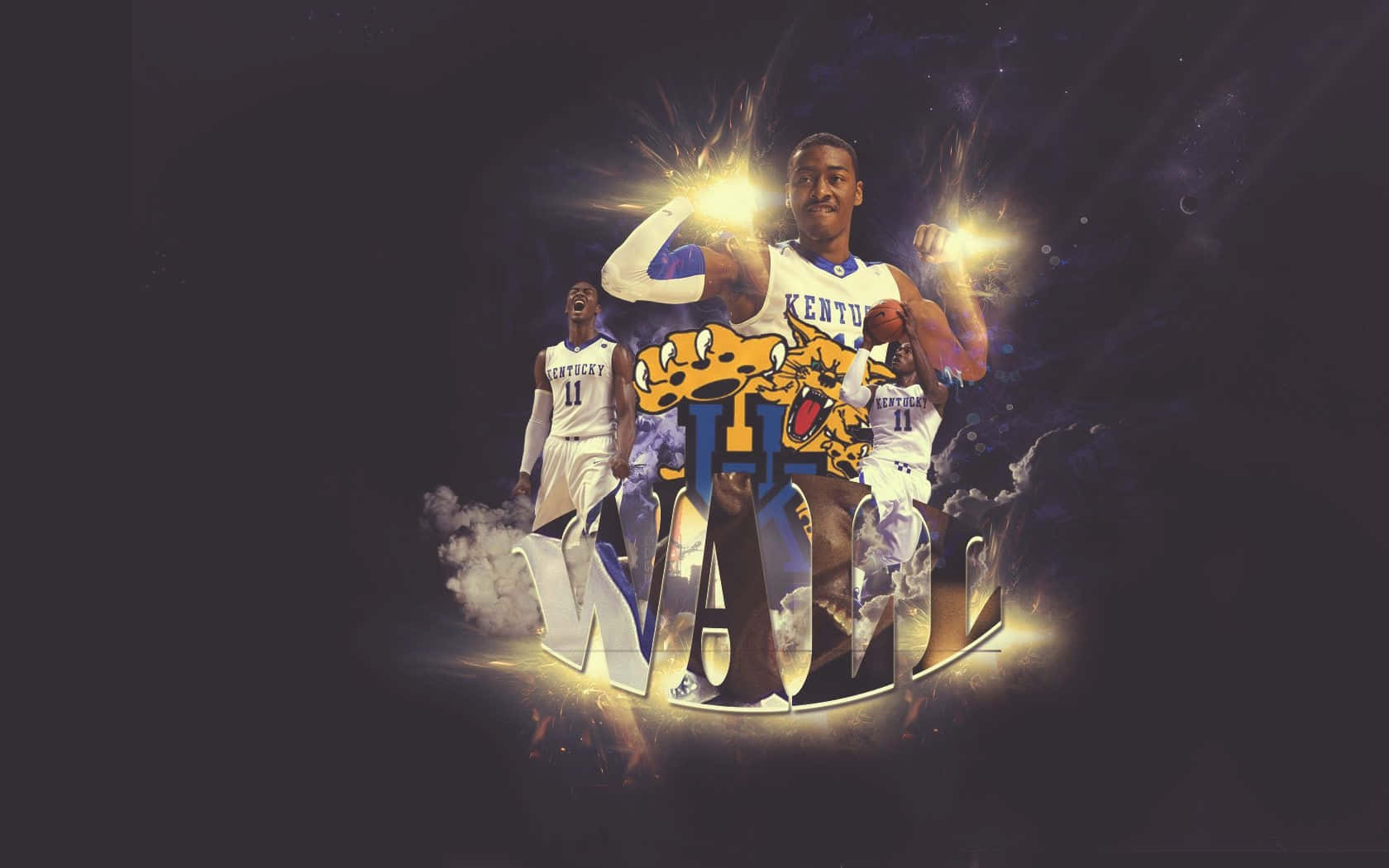 Kentucky Wildcats, basketball player, star on his face, HD Desktop Wallpaper