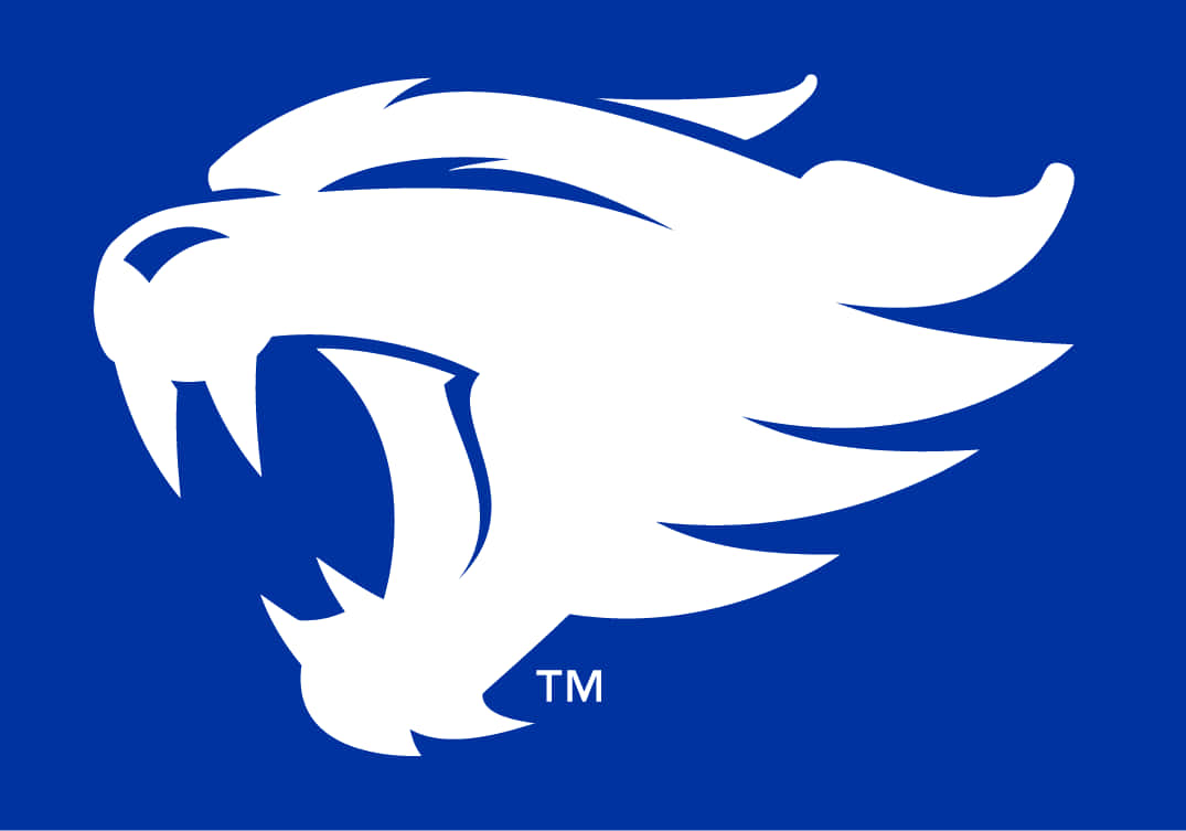 Kentucky Wildcats, white lion logo, royal blue background, SD Desktop Wallpaper
