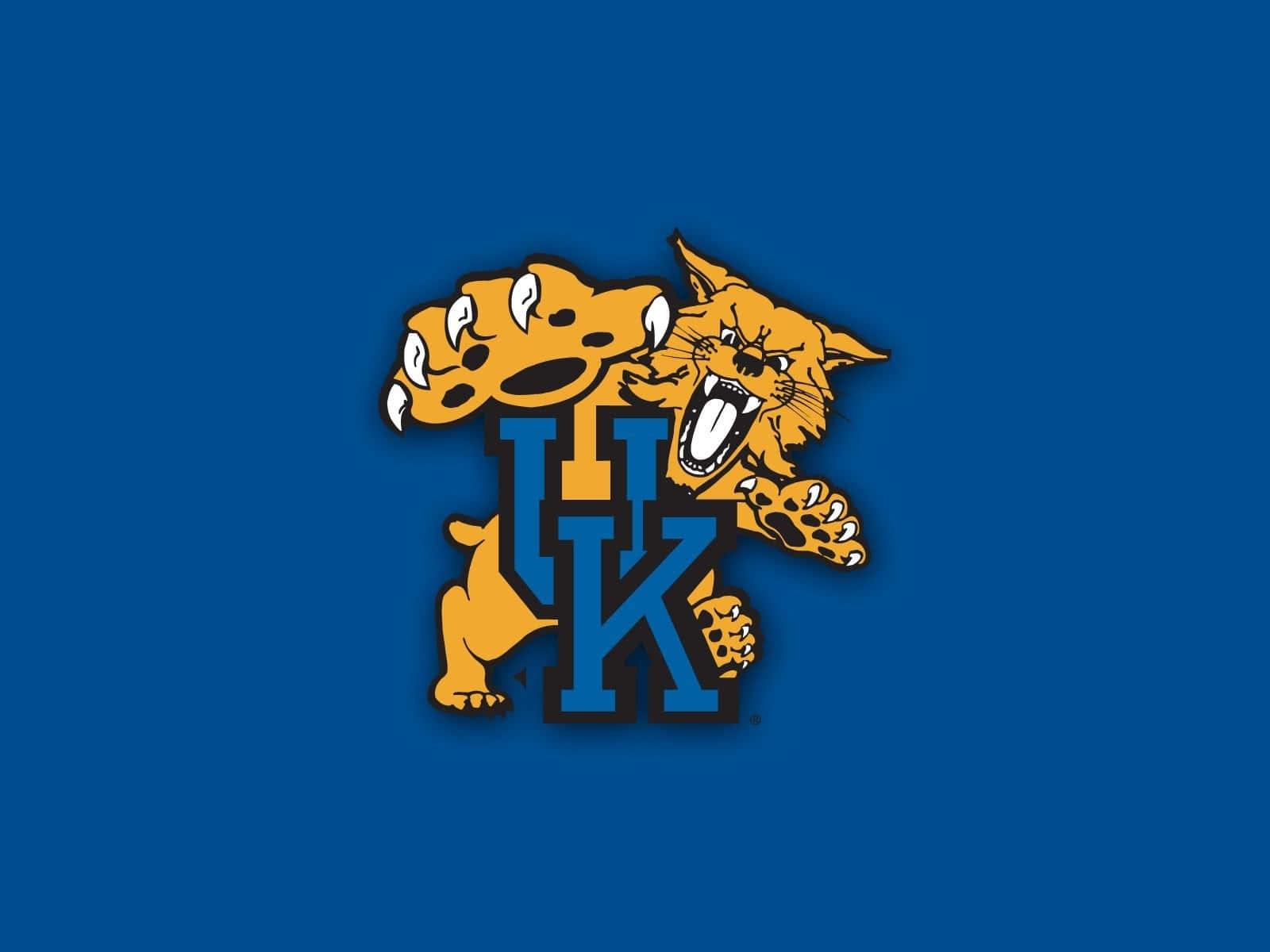 Kentucky Wildcats, orange wildcat mascot, sharp claws, HD Desktop Wallpaper