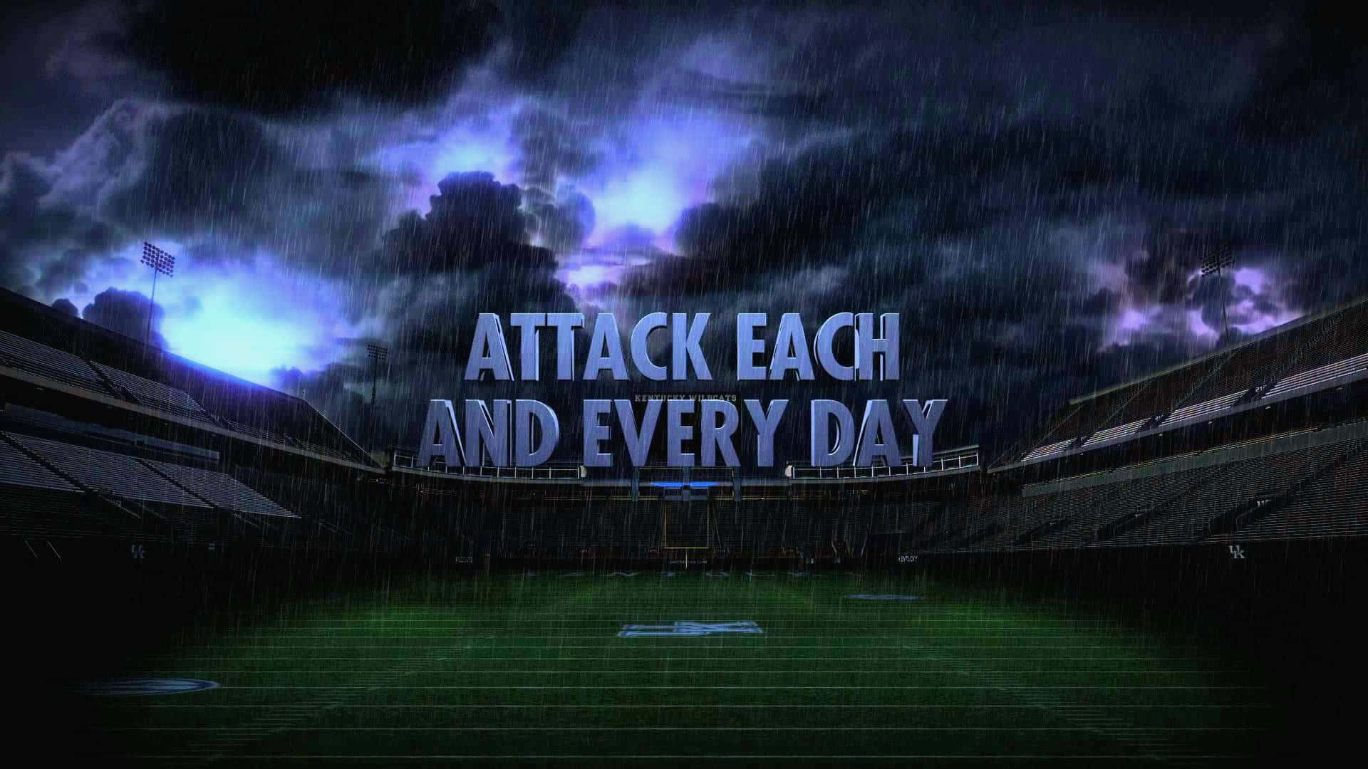 Kentucky Wildcats, football stadium, night, Full HD Desktop Wallpaper