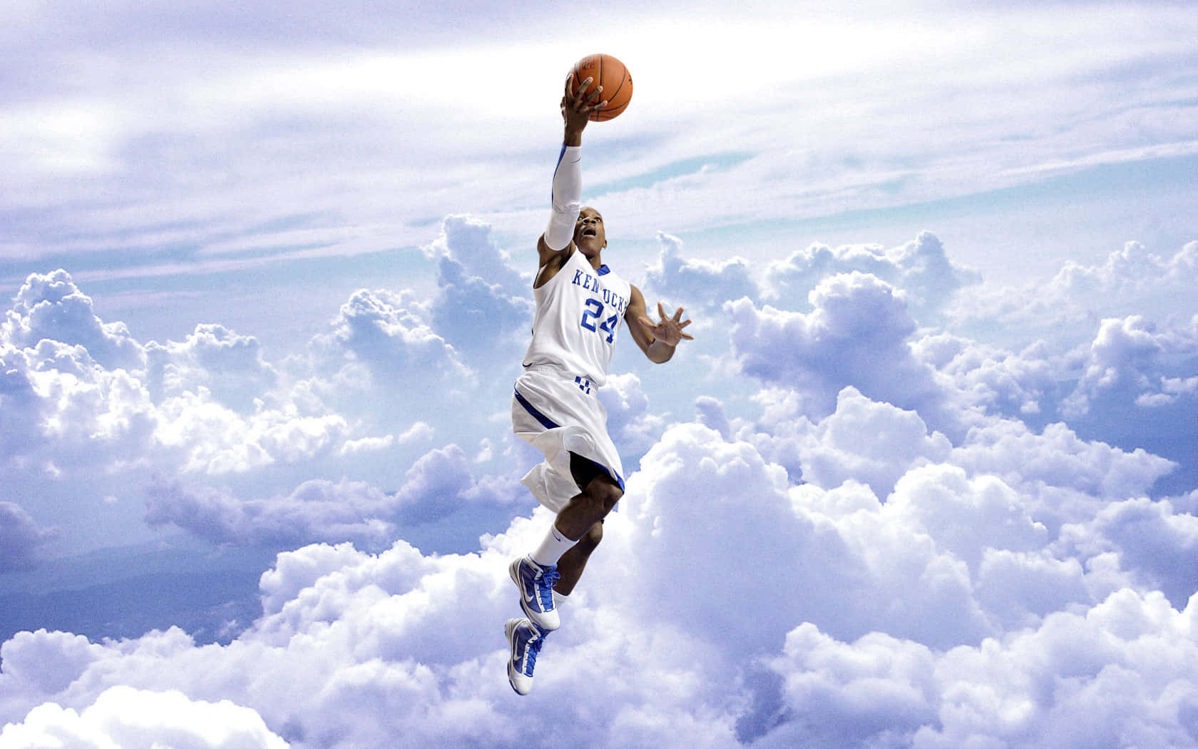 Kentucky Wildcats, white jersey, basketball player, HD Desktop Wallpaper